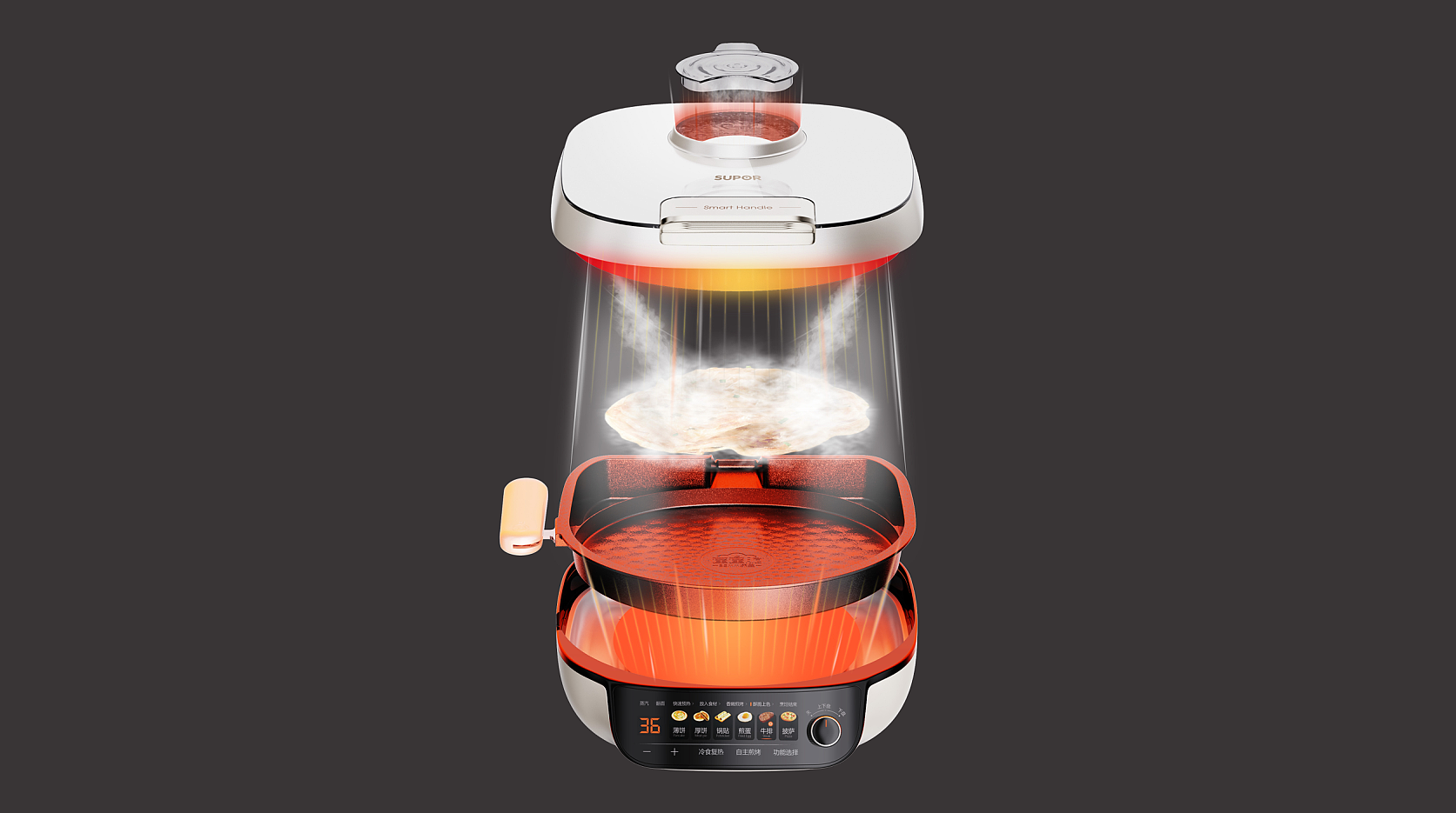 small home appliances，frying and baking machine，Electric baking pan，large steam，