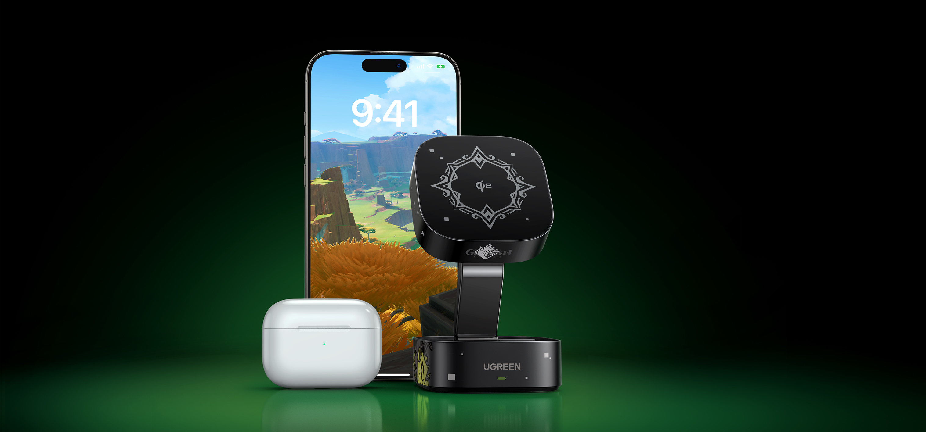 Green couplet，Product rendering，Charging category，The original God joint name，