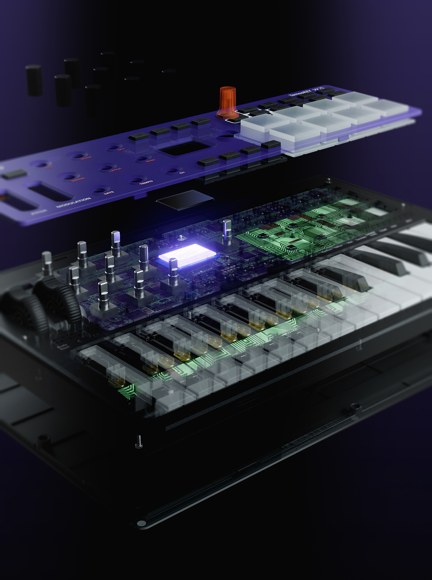 an electric appliance，sound card，music，Synthesizer，