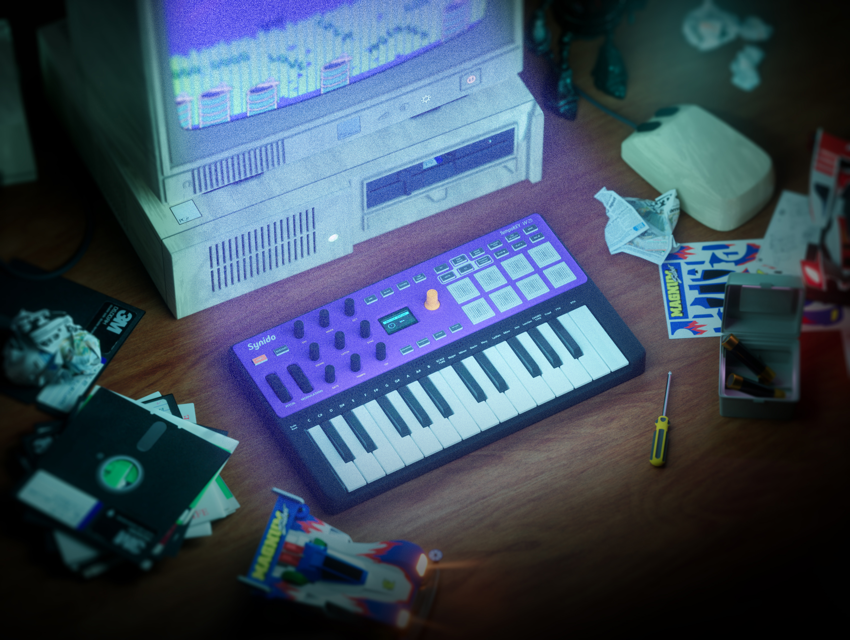 an electric appliance，sound card，music，Synthesizer，