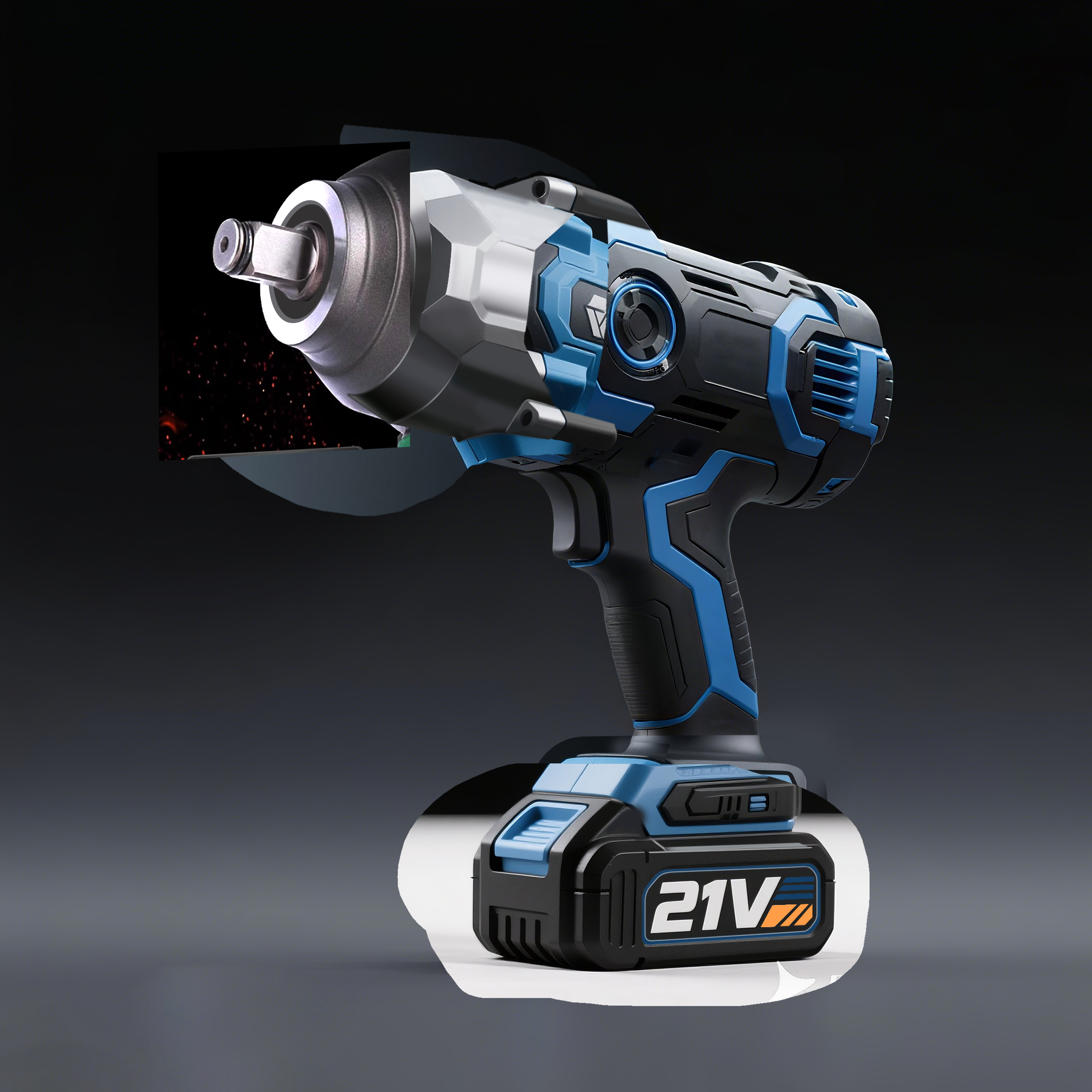 AIGC-Aided Design，Electric tool，2D renderings，Electric wrench，