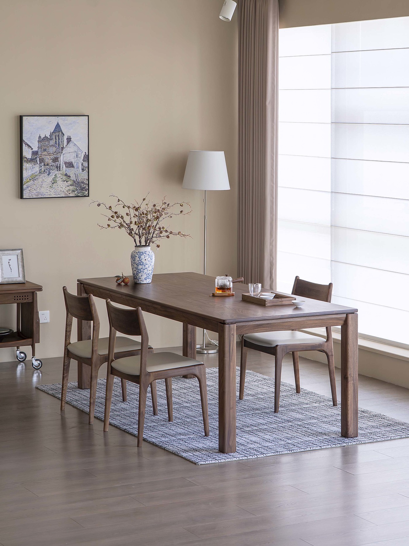 Black walnut furniture，Solid wood furniture，Original design，furniture design ，Solid wood dining table，Large board table，Residential Furniture，