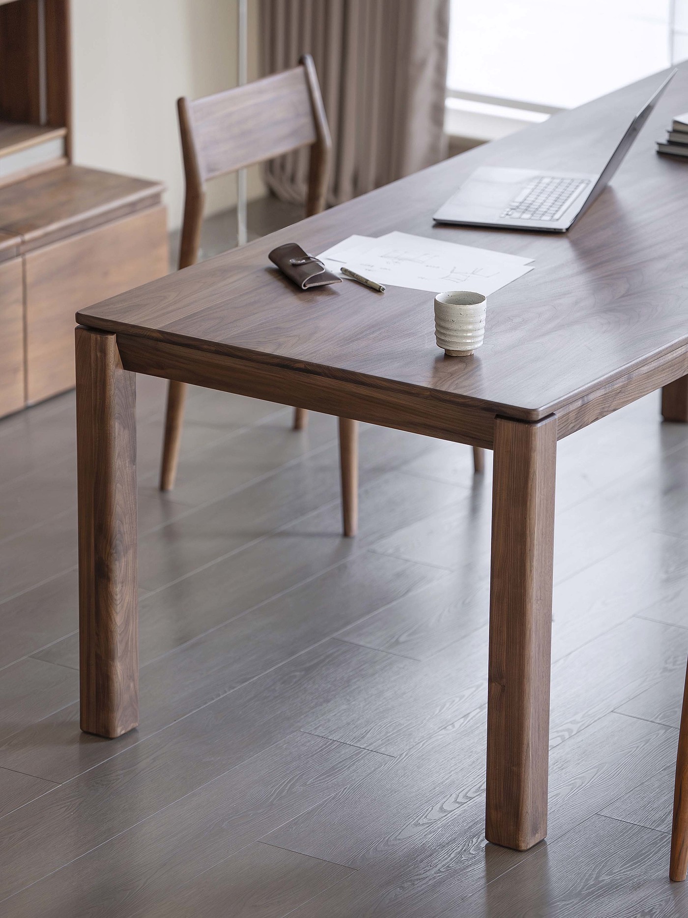 Black walnut furniture，Solid wood furniture，Original design，furniture design ，Solid wood dining table，Large board table，Residential Furniture，