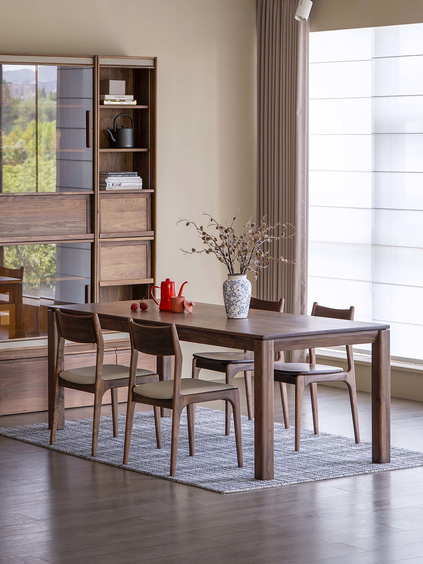 Black walnut furniture，Solid wood furniture，Original design，furniture design ，Solid wood dining table，Large board table，Residential Furniture，