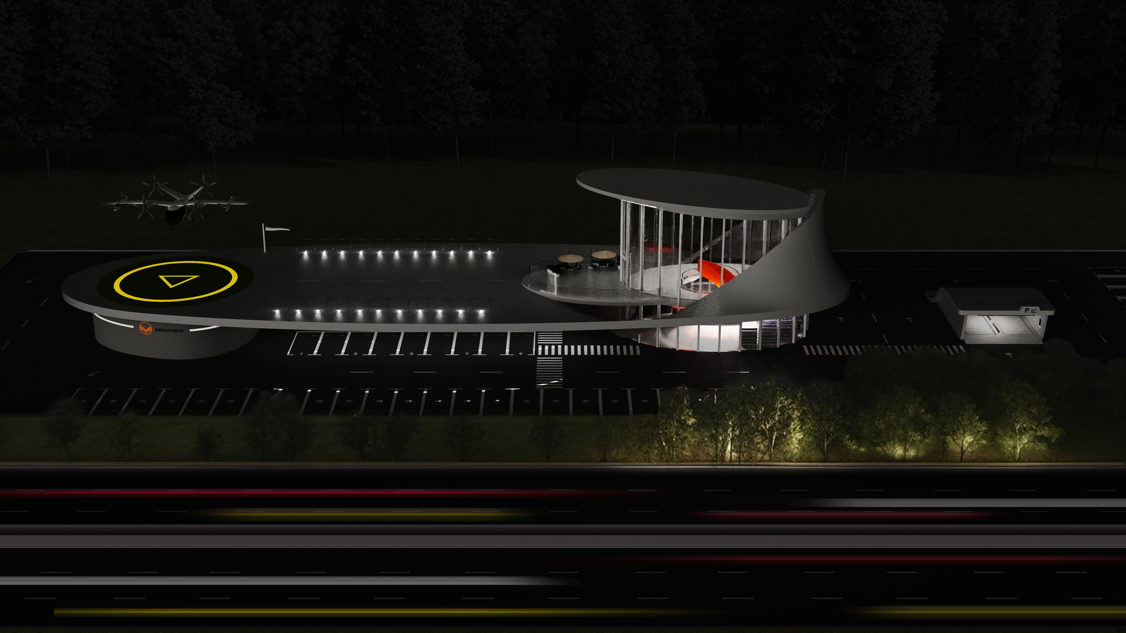 Intelligent charging station，AGV handling robot，Mechanical arm，Charging pile，Car charging，eVTOL，low-altitude economy，Future city，