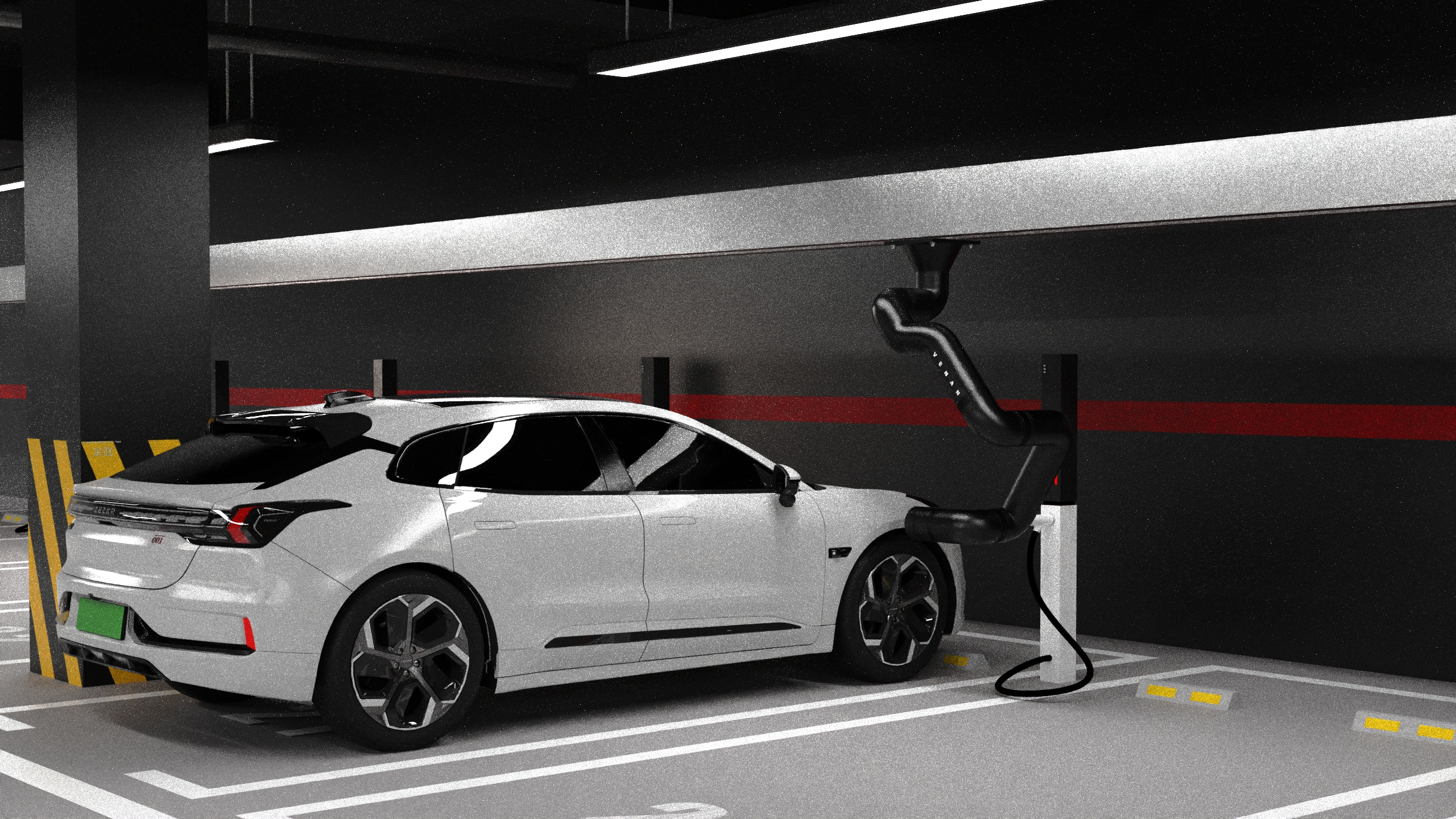 Intelligent charging station，AGV handling robot，Mechanical arm，Charging pile，Car charging，eVTOL，low-altitude economy，Future city，