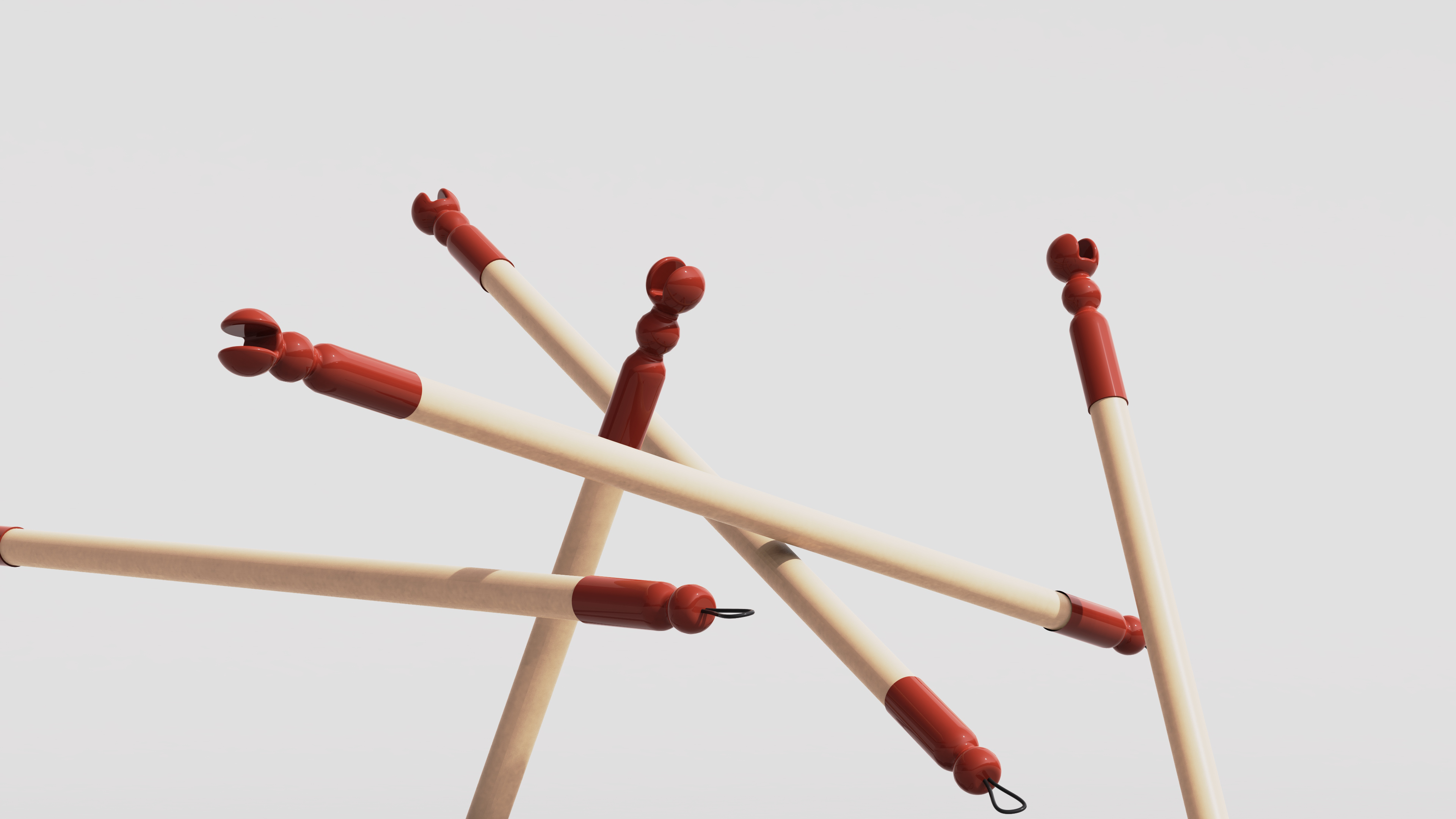 Original design，clothes pole design，Fork Clothes Bar Design，Home design，sugar gourd bionic，