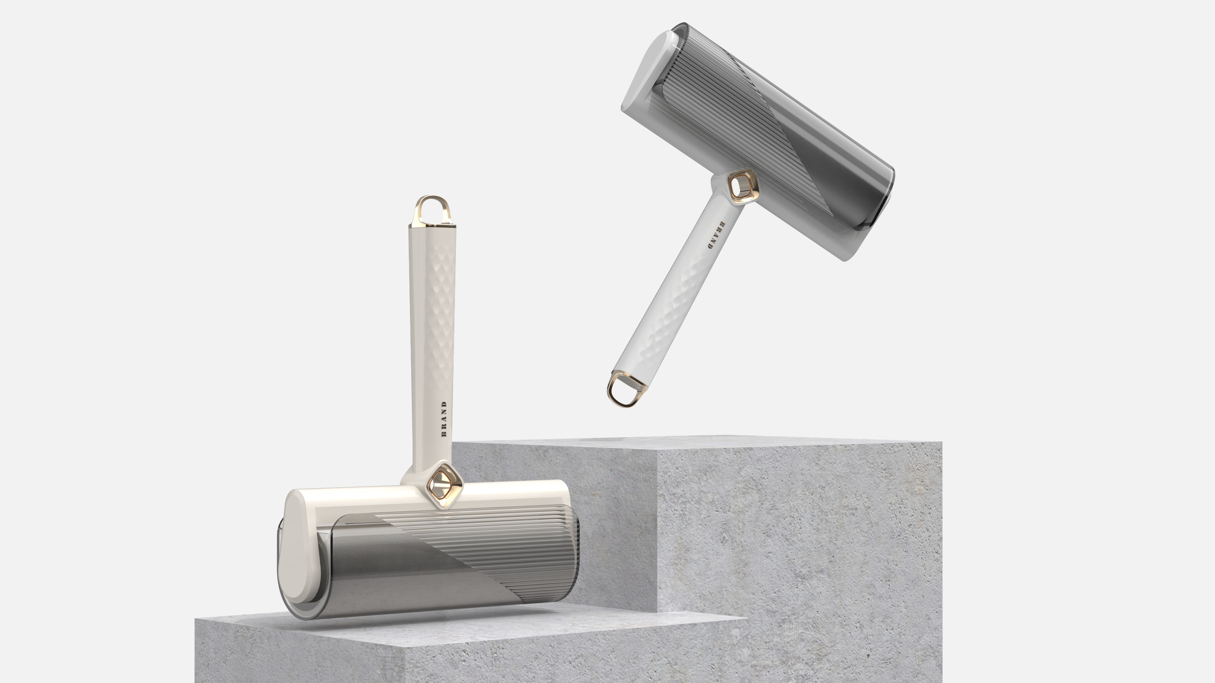 Design of hair gluer，Design of pet hair sticking device，Roller Sticky Hair，