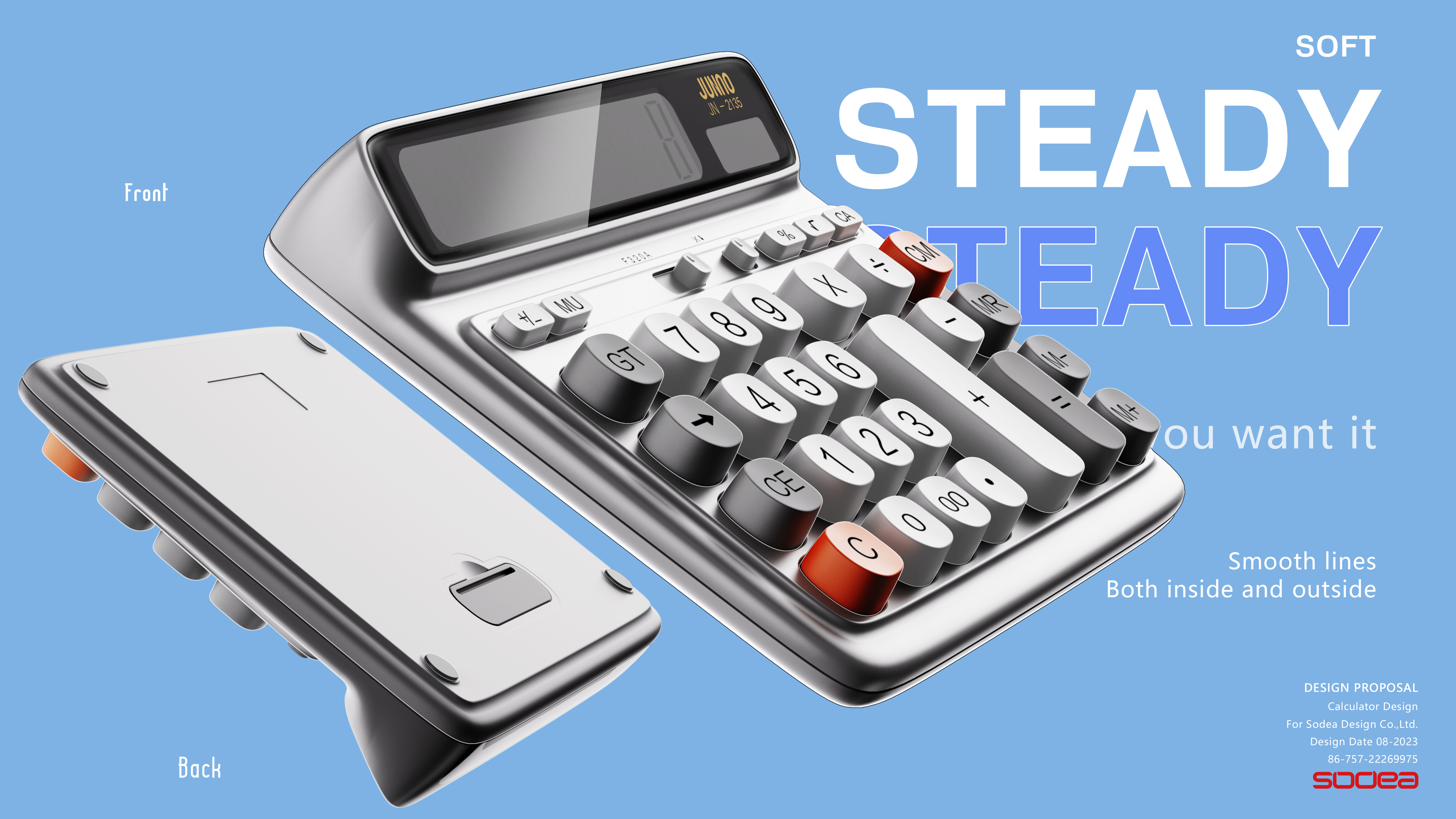 Electronic calculator，Respect and ability，Shuomei Industrial Design，JUN∩O，Retro，