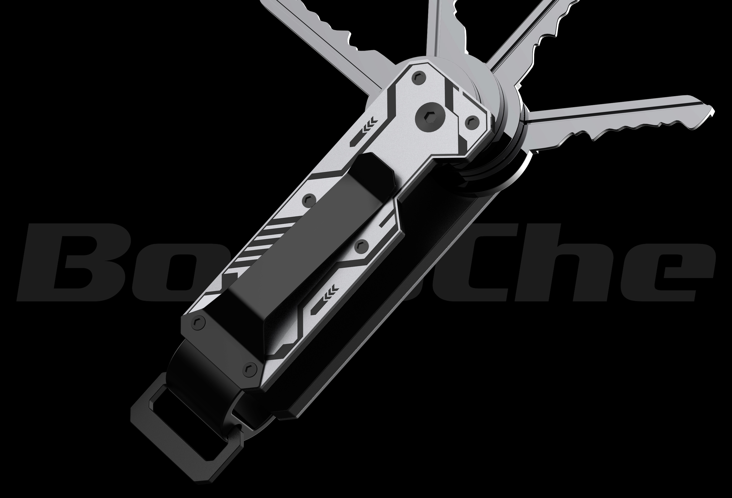 A keychain with tracking locator，