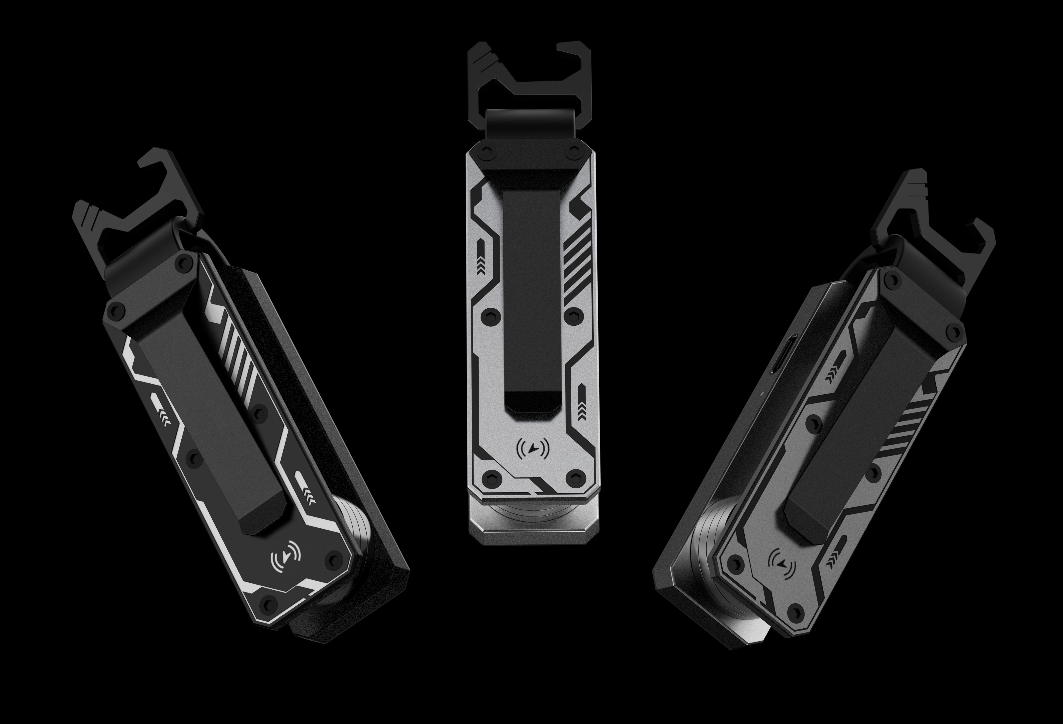 A keychain with tracking locator，