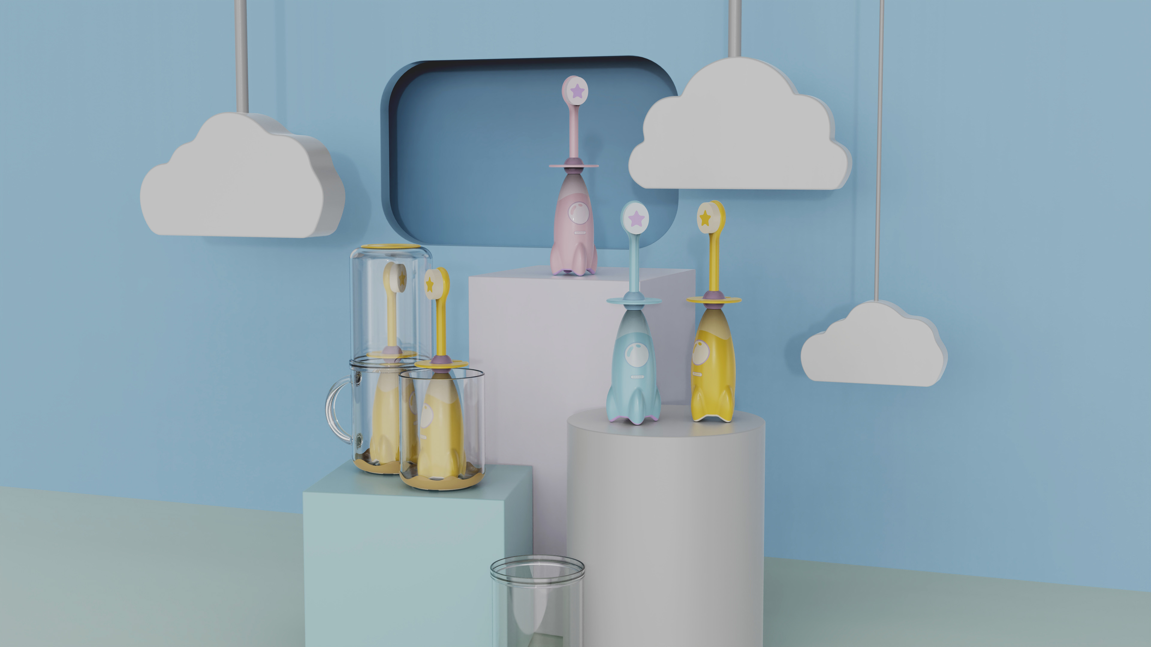 Children's toothbrush，Silicone soft bristle toothbrush，Children's cartoon toothbrush，Children's oral health，