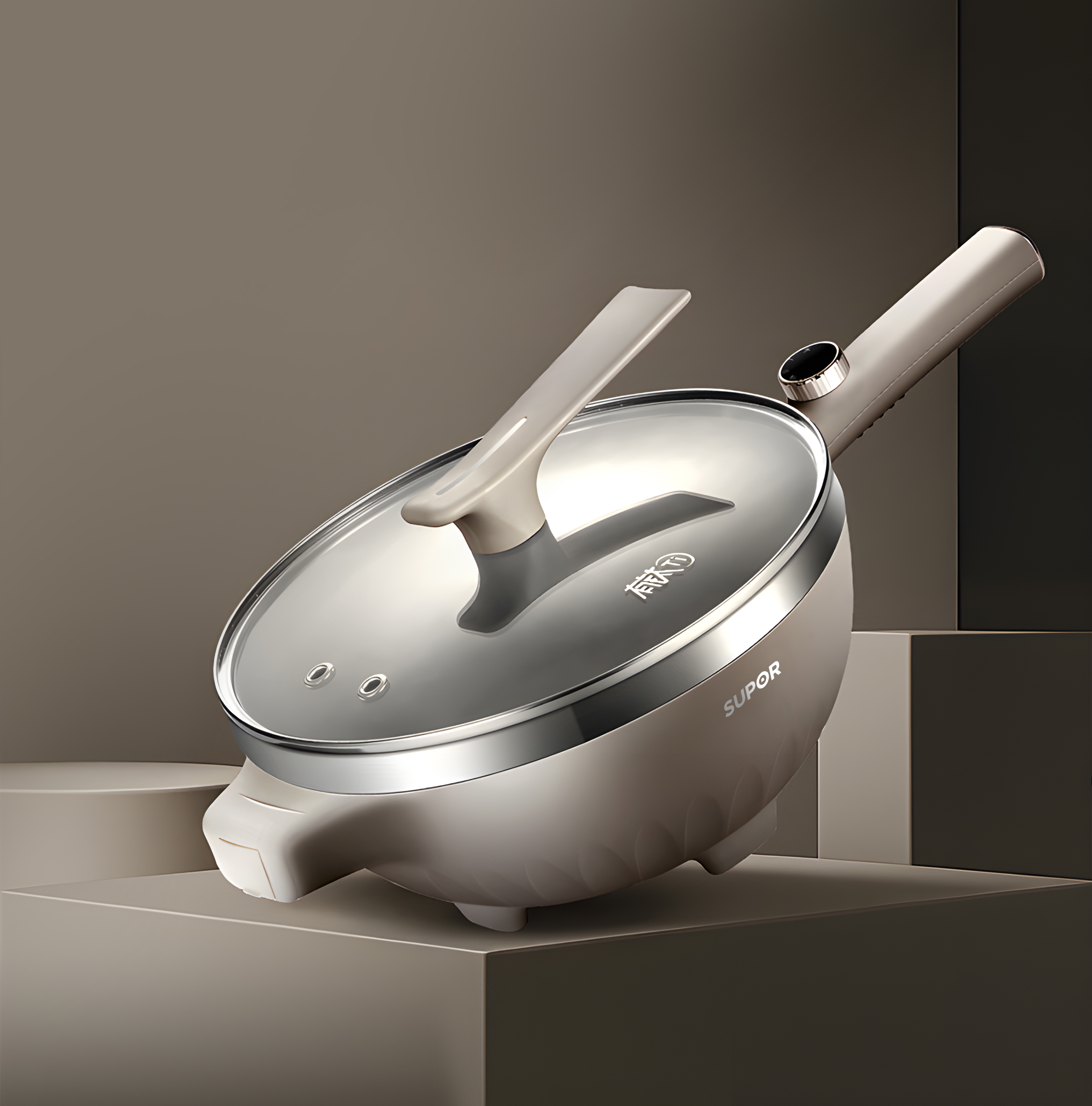 electric frying pan，small home appliances，titanium，