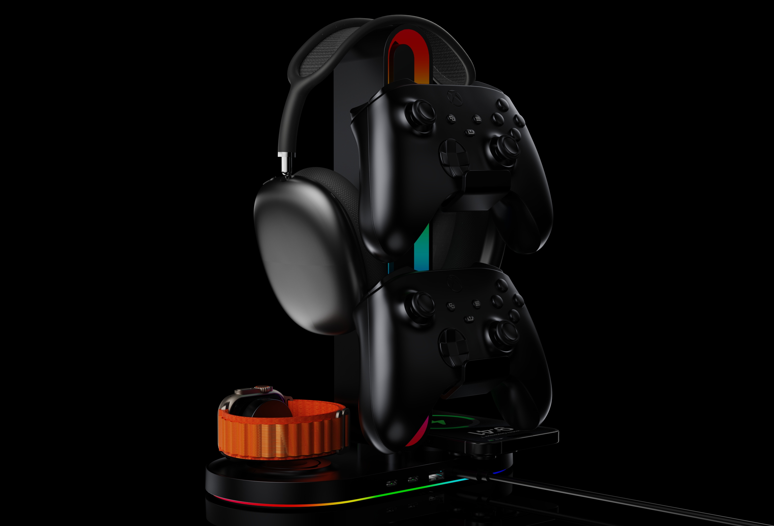 All-in-one LGB gaming headset stand handle iPh，