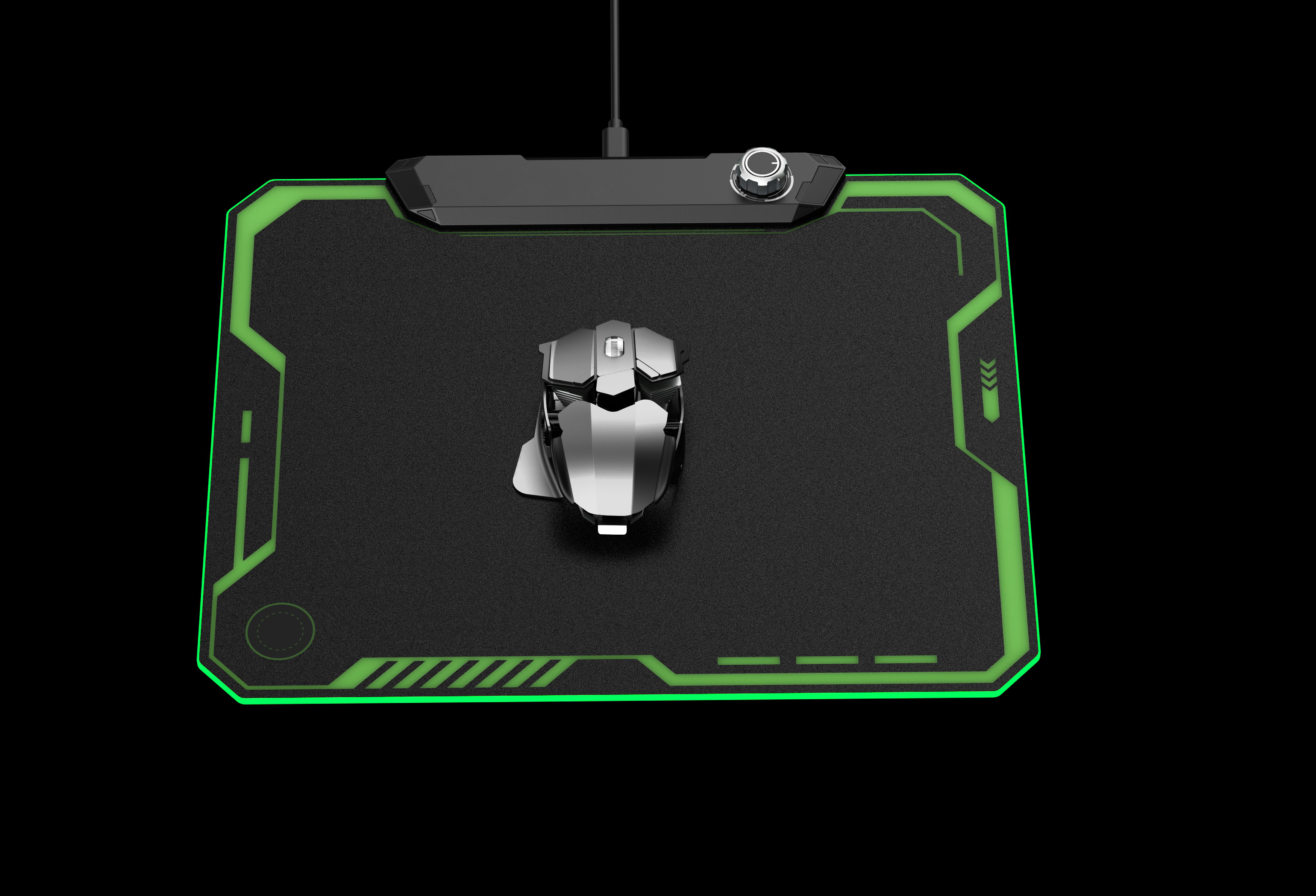 A luminous mouse pad with LGB adjustable light，