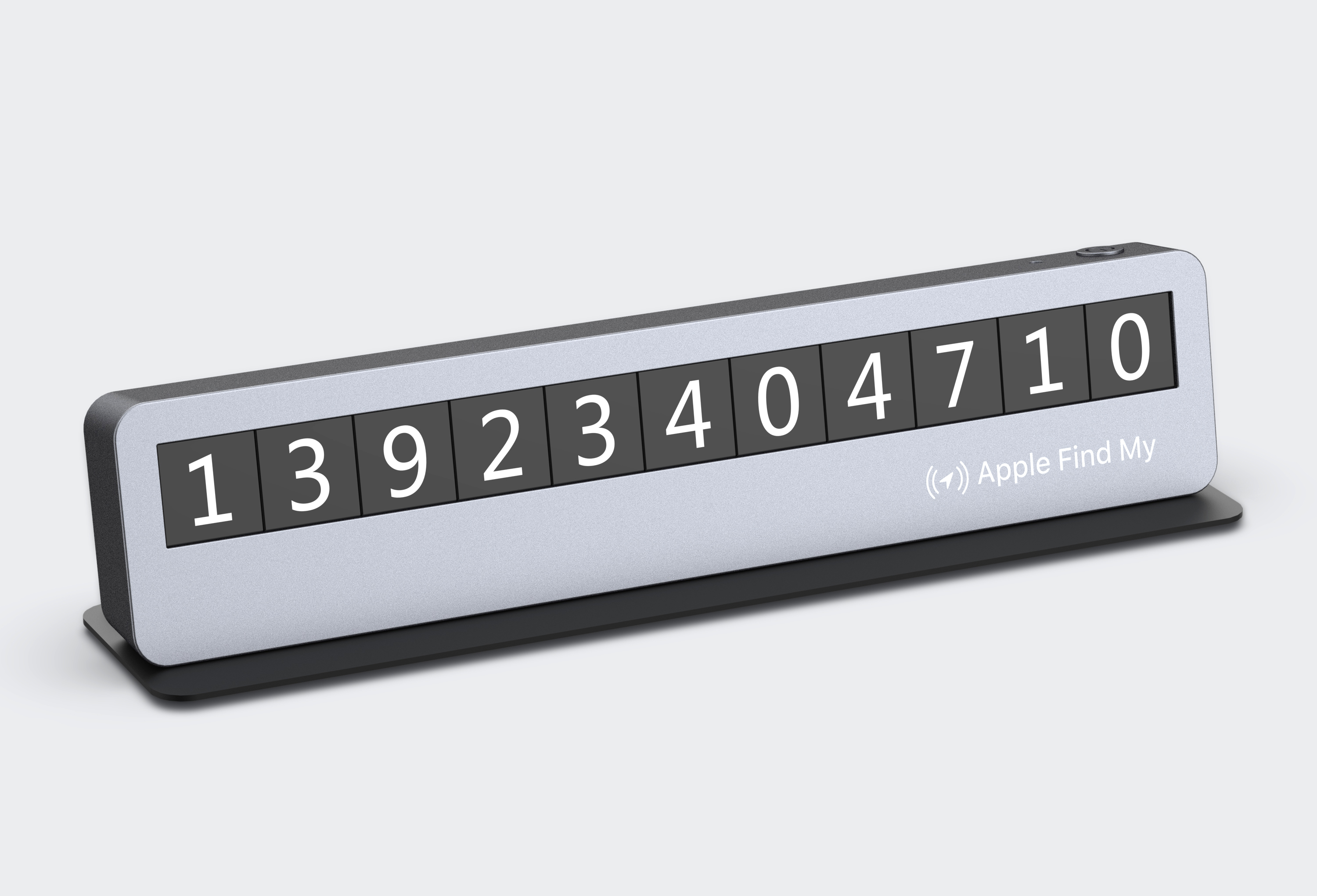 Stop sign with Find My tracking locator，