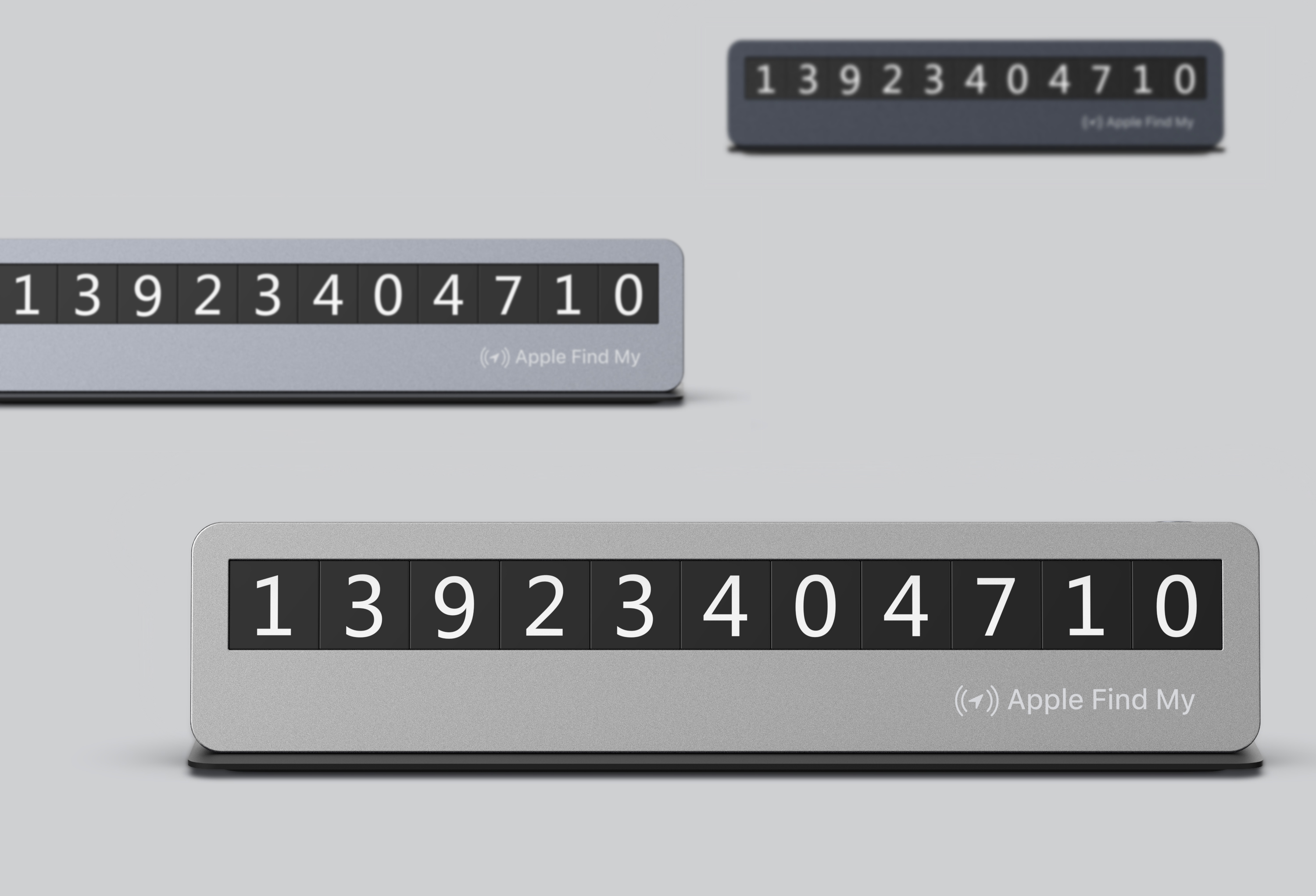 Stop sign with Find My tracking locator，