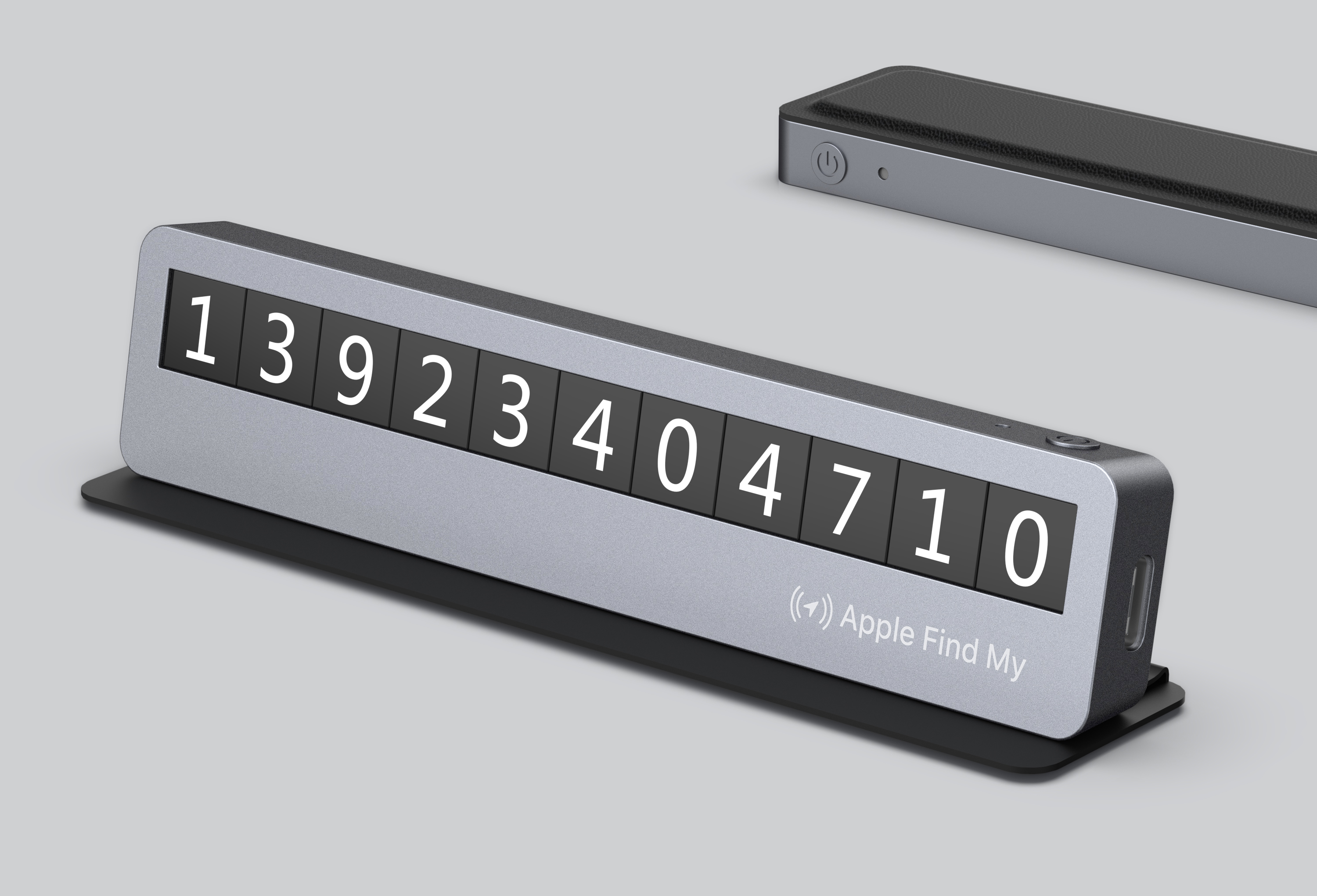 Stop sign with Find My tracking locator，