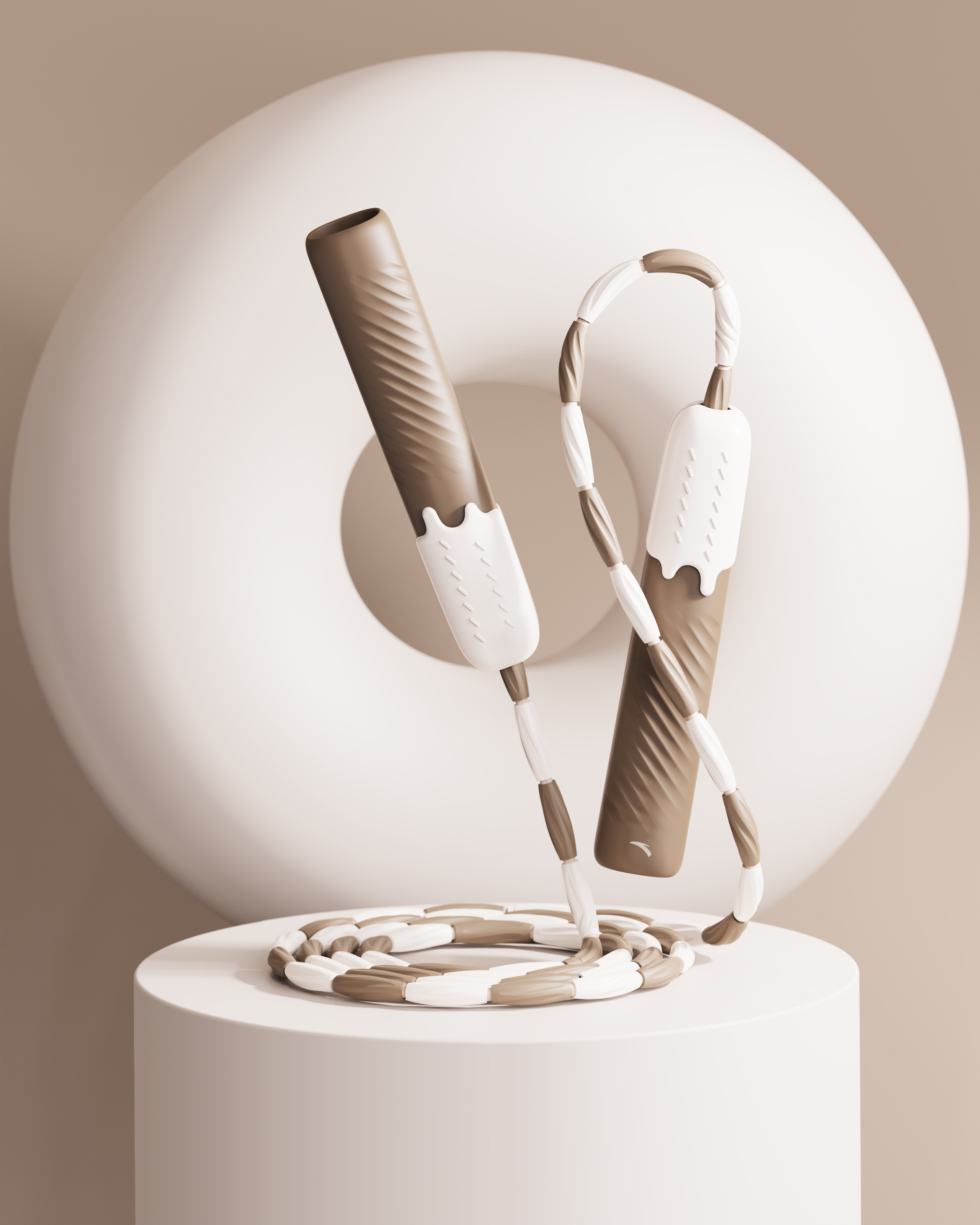 Children's products，skipping rope，Ice cream，Render，lovely，Mother and baby，product design，Slub rope skipping，