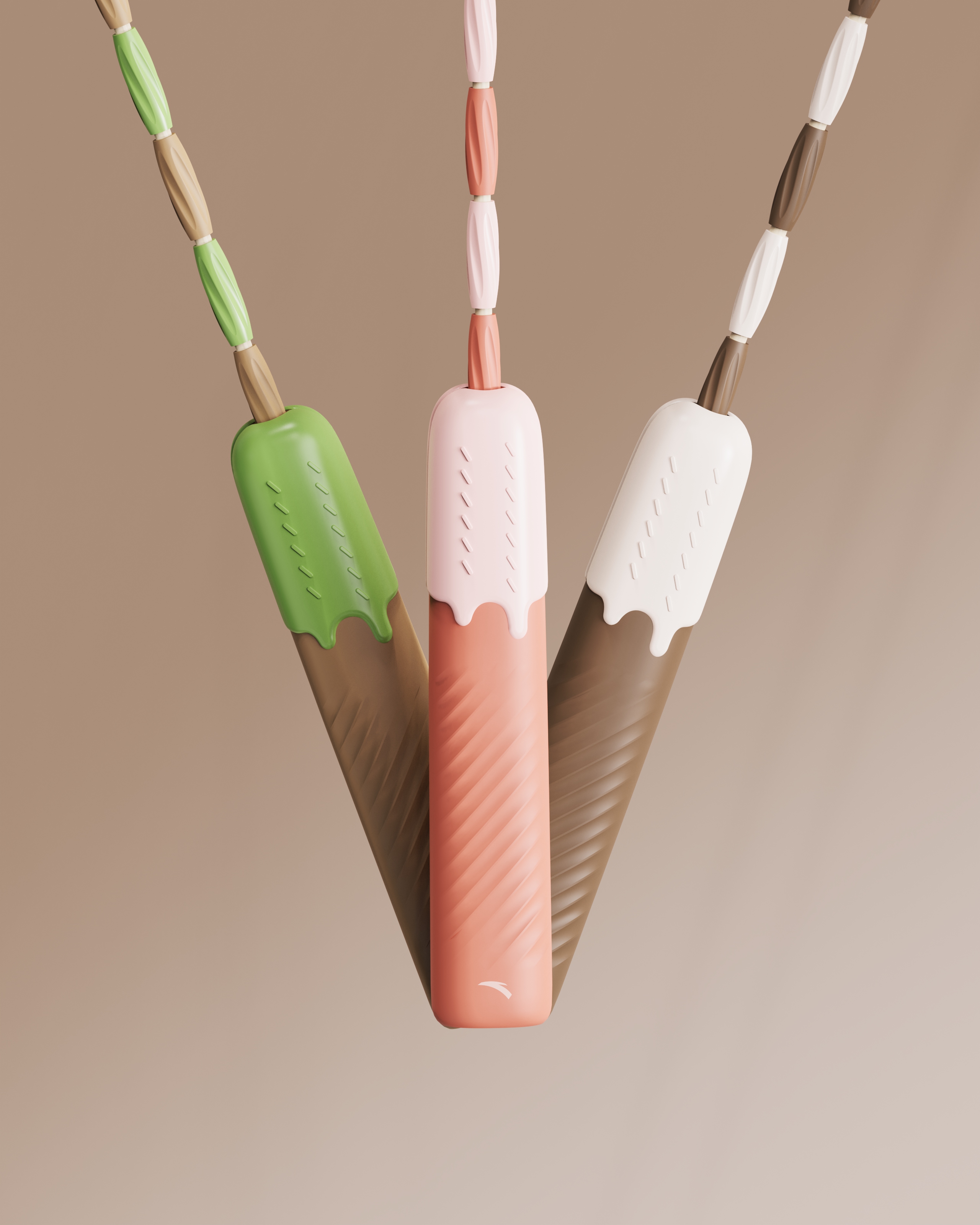 Children's products，skipping rope，Ice cream，Render，lovely，Mother and baby，product design，Slub rope skipping，