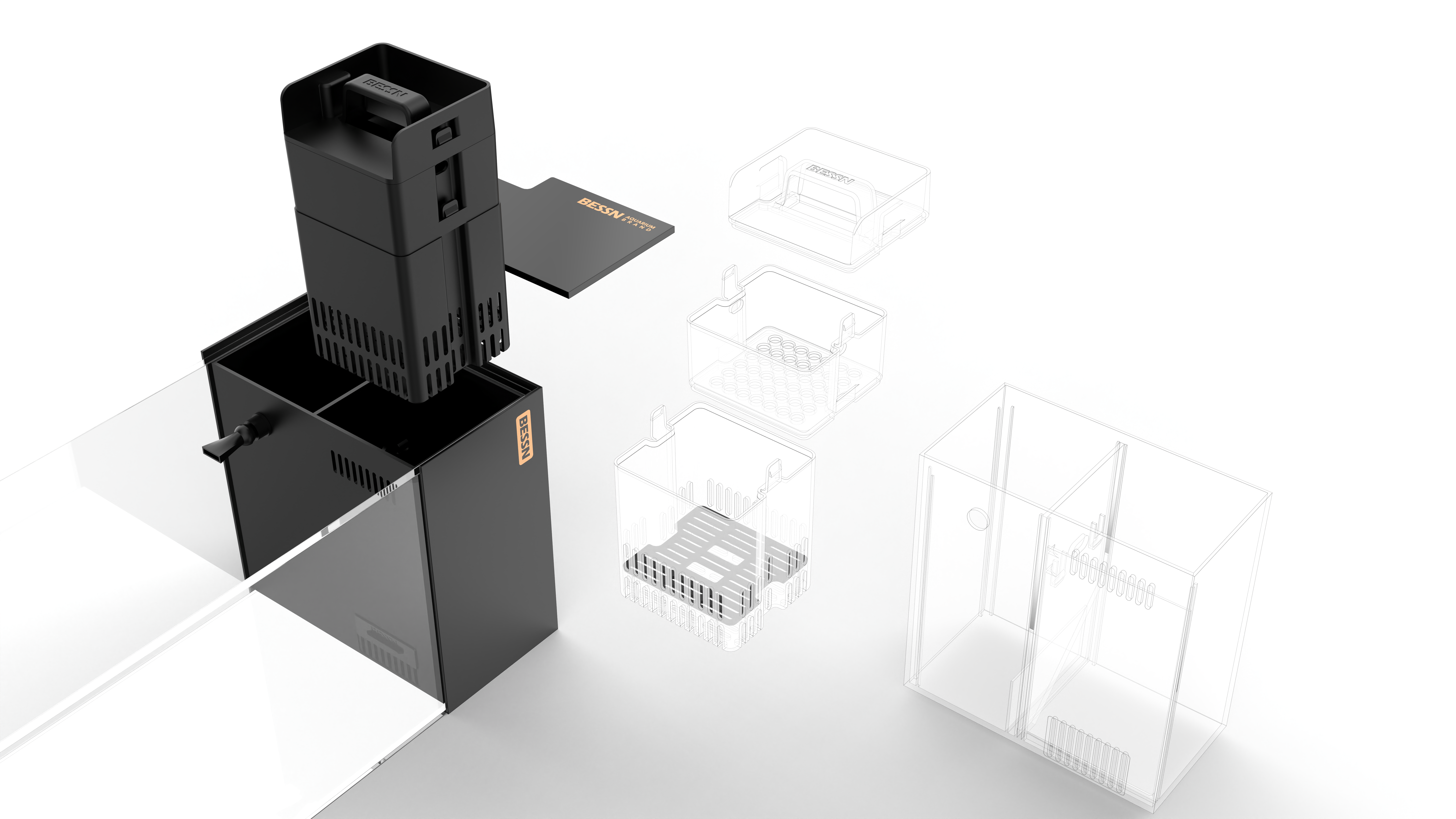 Fish tank filtration，Aquarium products，Modular Filtration，