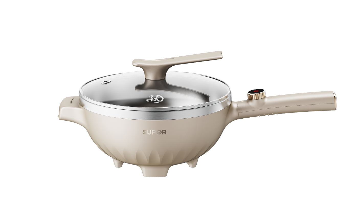 electric frying pan，small home appliances，titanium，