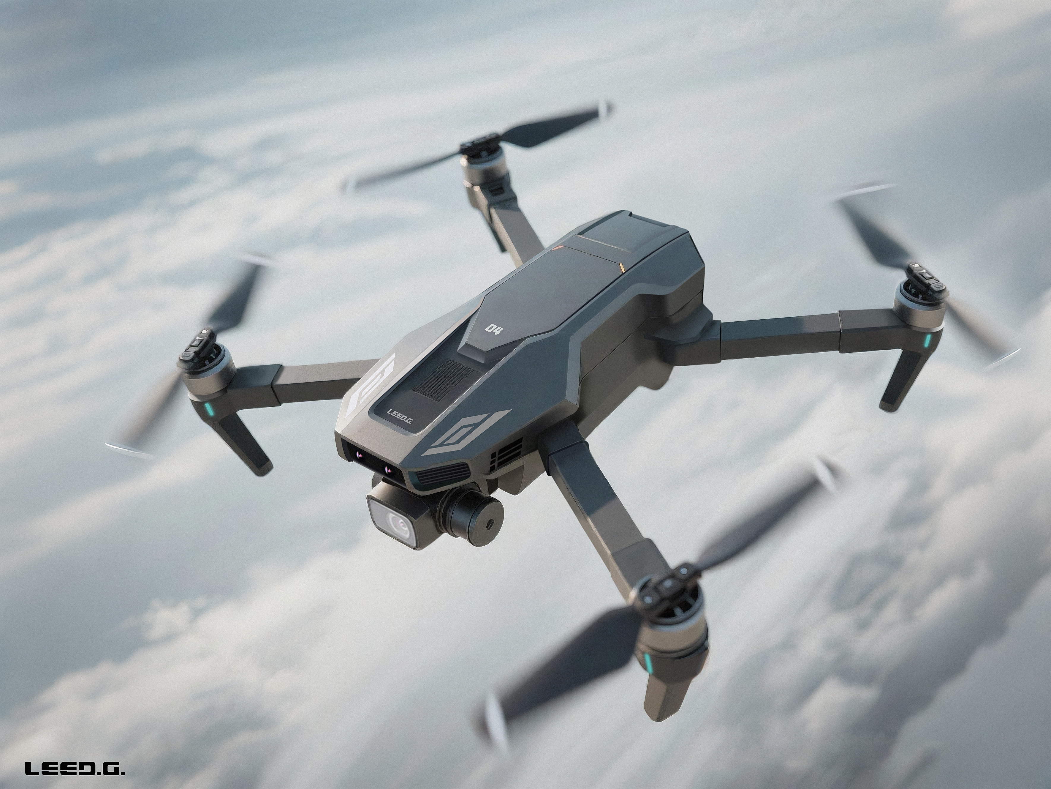 AIGC-Aided Design，UAV，2D renderings，Folding UAV，