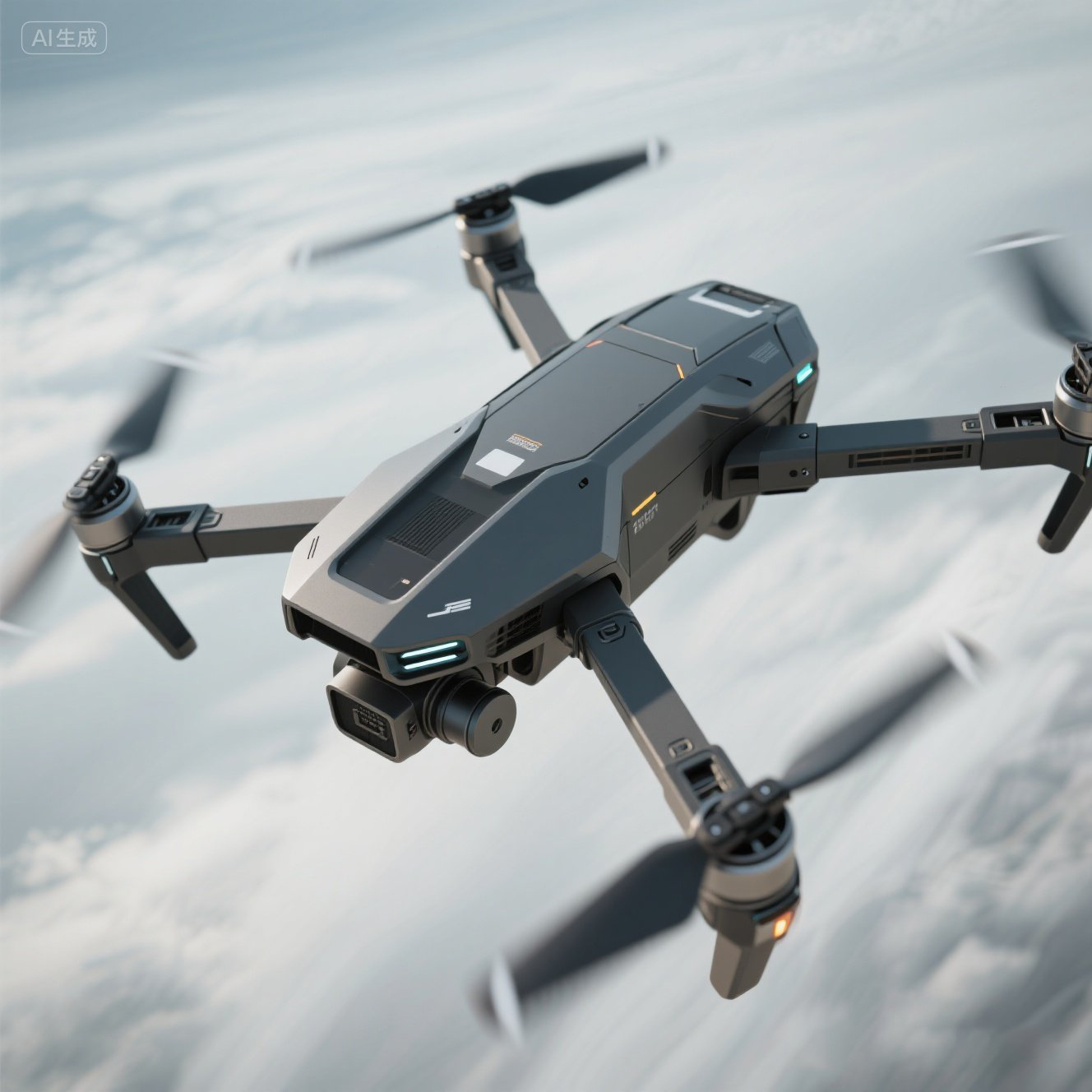 AIGC-Aided Design，UAV，2D renderings，Folding UAV，