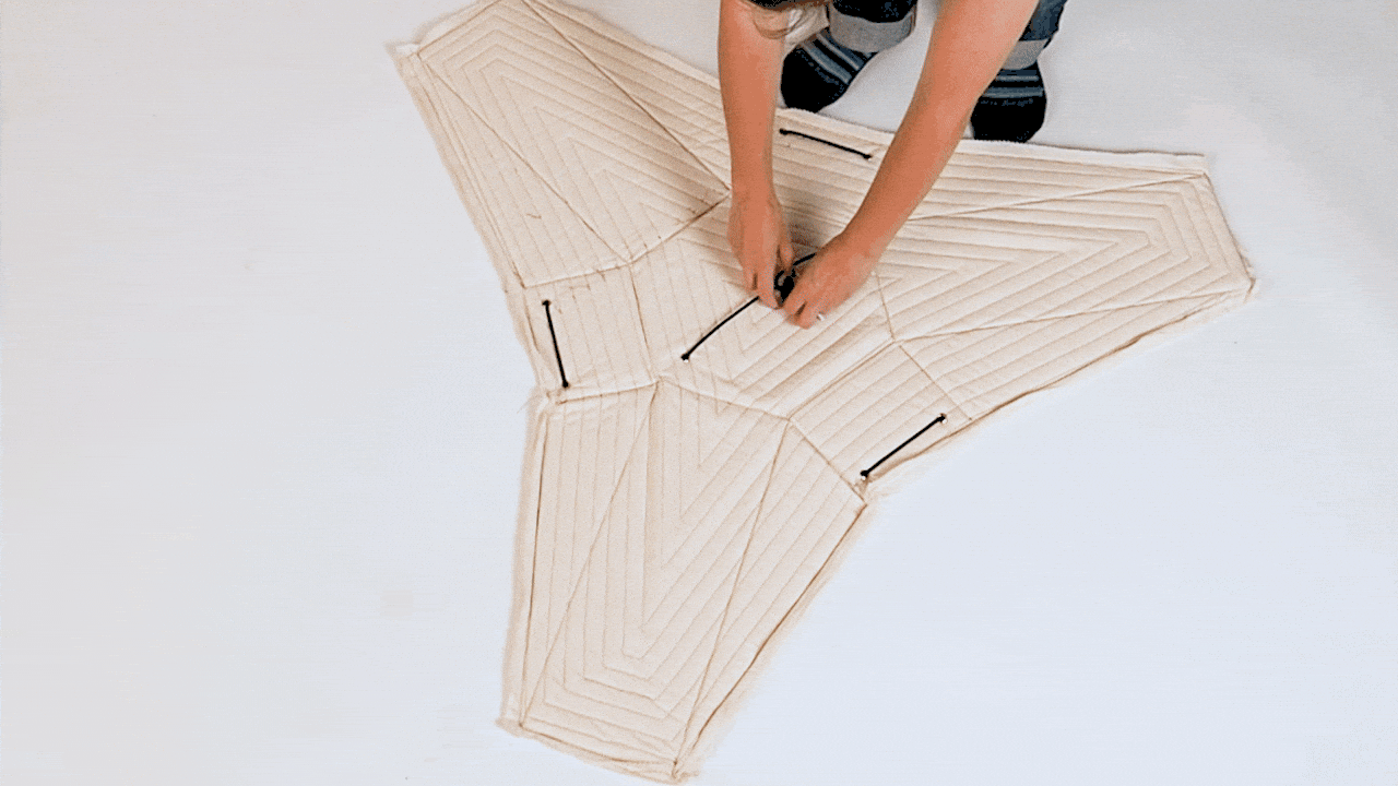 origami furniture，CNC Sewing，Lightweight design，Assembly-free，Environmental protection design，