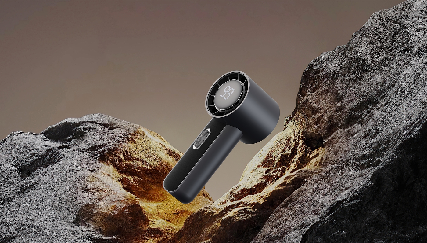 A handheld fan, simple and modern design，