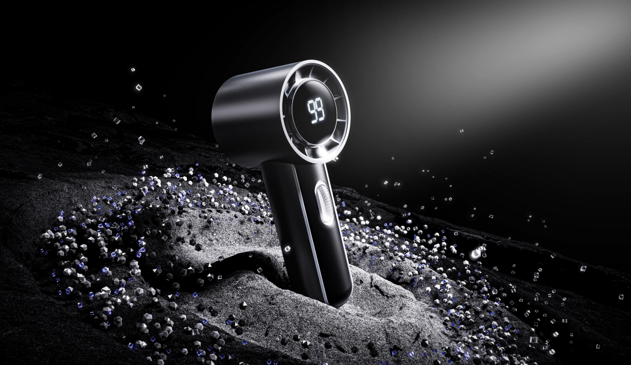 A handheld fan, simple and modern design，