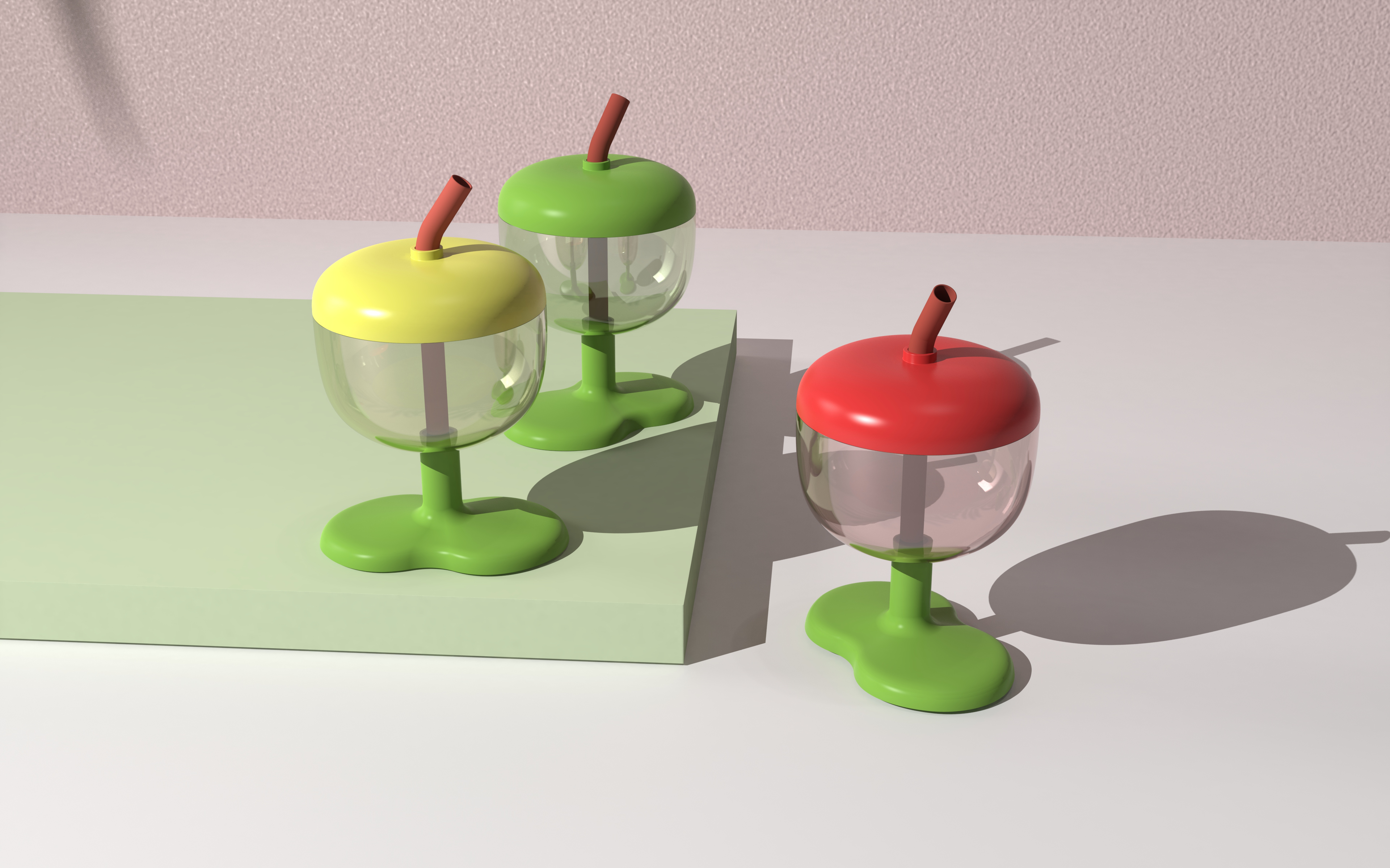 Goblet design，apple bionic，Original design，Children's goblet，Children's pipette cup，