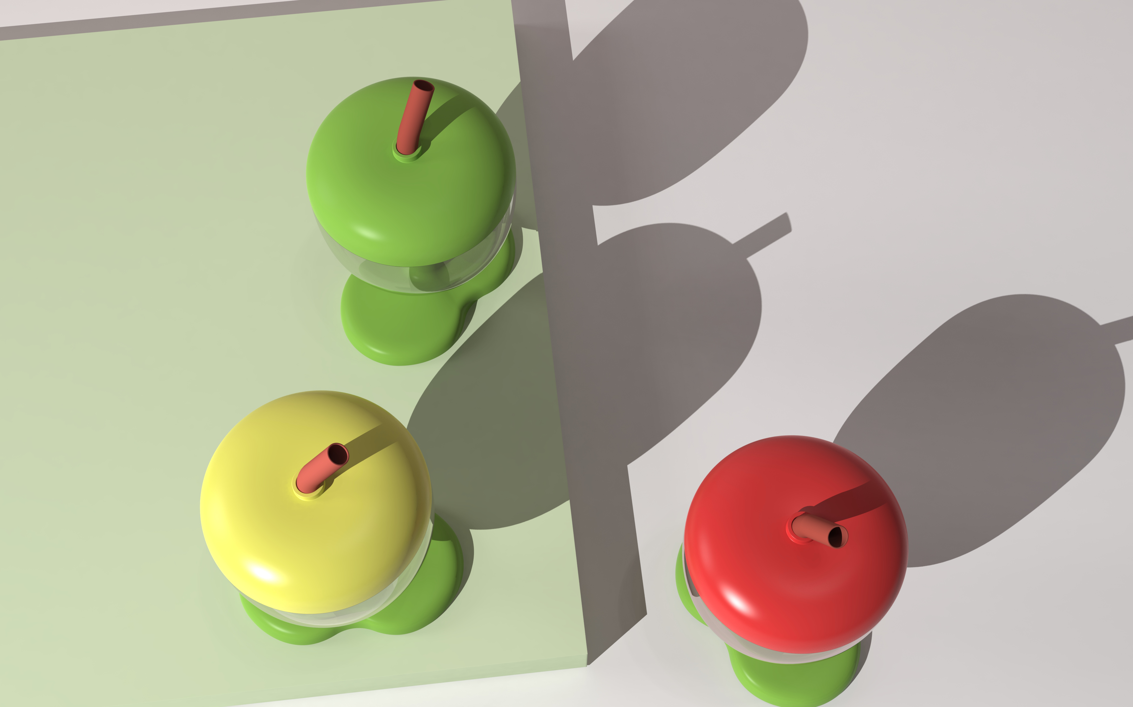 Goblet design，apple bionic，Original design，Children's goblet，Children's pipette cup，