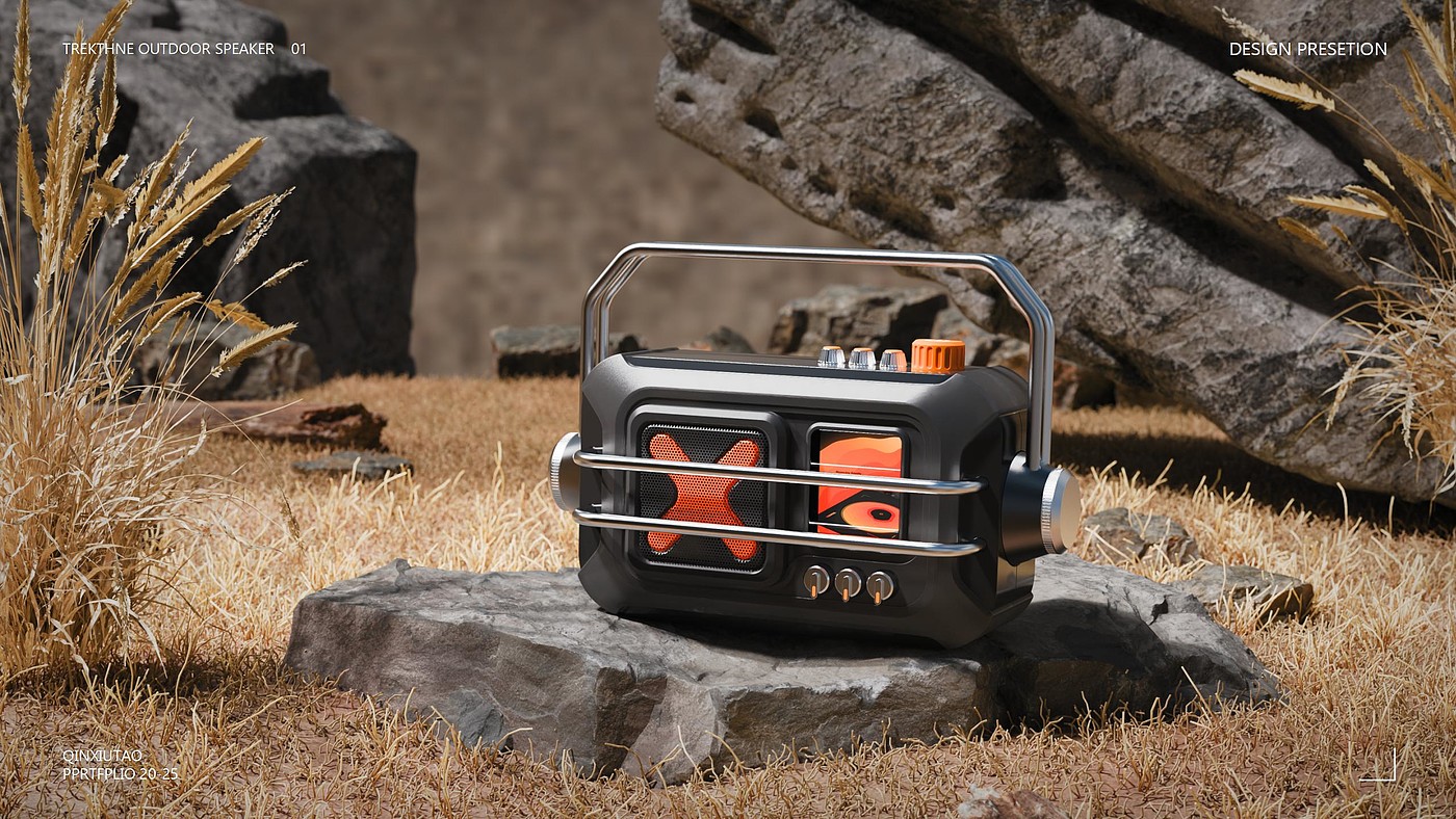 Outdoor speaker，Exquisite camping，Multifunctional design，Waterproof and anti-drop，Self-driving travel，Portable Equipment，industrial design，