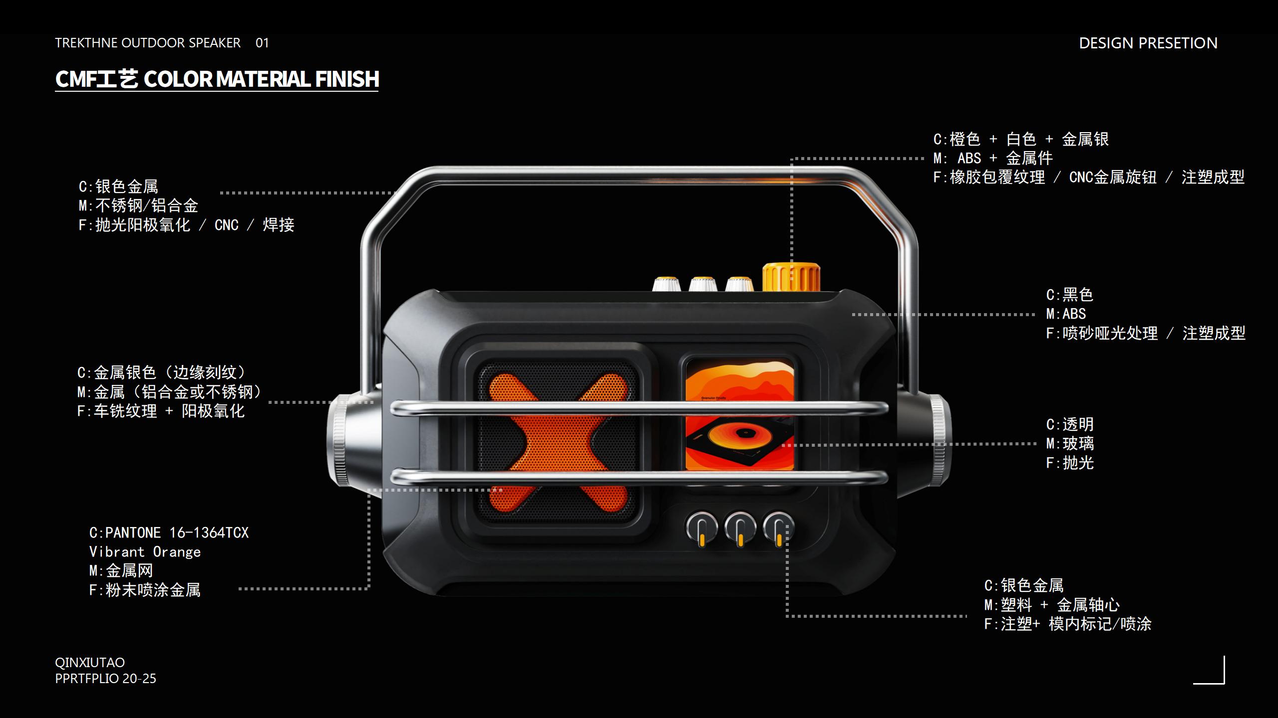 Outdoor speaker，Exquisite camping，Multifunctional design，Waterproof and anti-drop，Self-driving travel，Portable Equipment，industrial design，