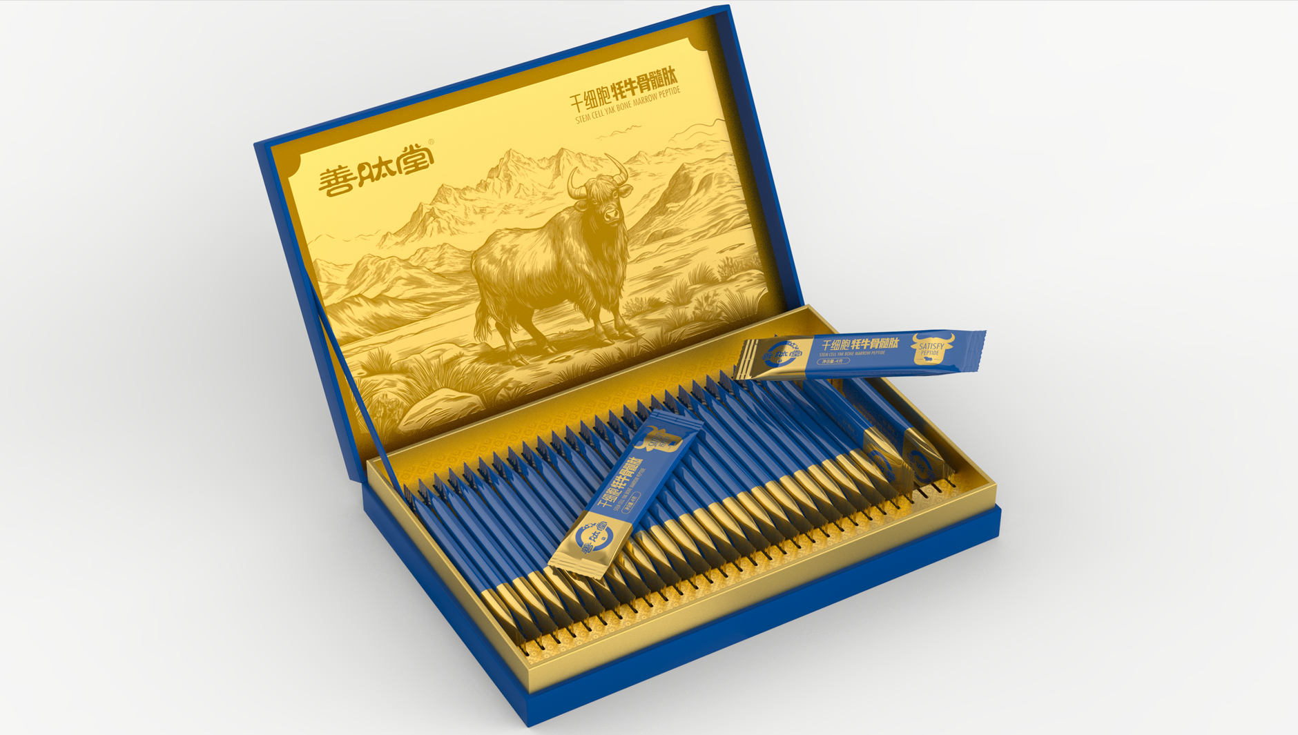 Peptide Product Packaging Design，Packaging design of health products，Packaging Design of Yak Bone Marrow Peptide，