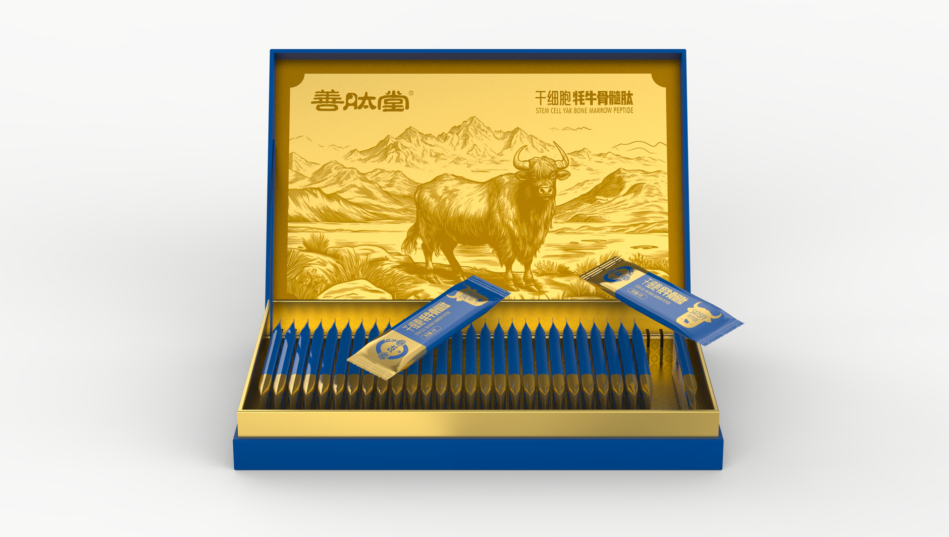 Peptide Product Packaging Design，Packaging design of health products，Packaging Design of Yak Bone Marrow Peptide，