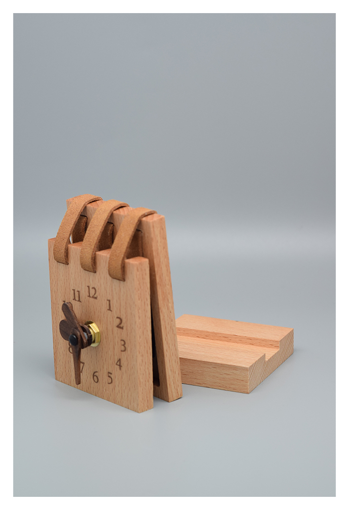 solid wood，desk clock，Clock，desktop，Beech，Retro，Ornaments，wooden ，