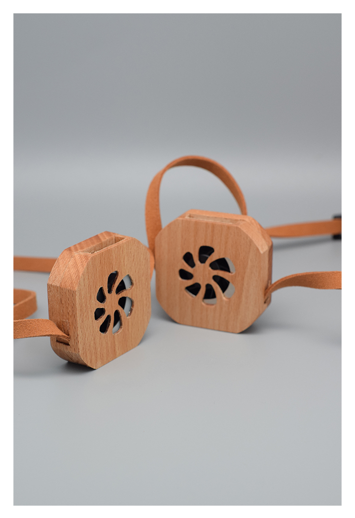 Fan，Portable，wooden ，solid wood，halter ，an electric appliance，Retro，