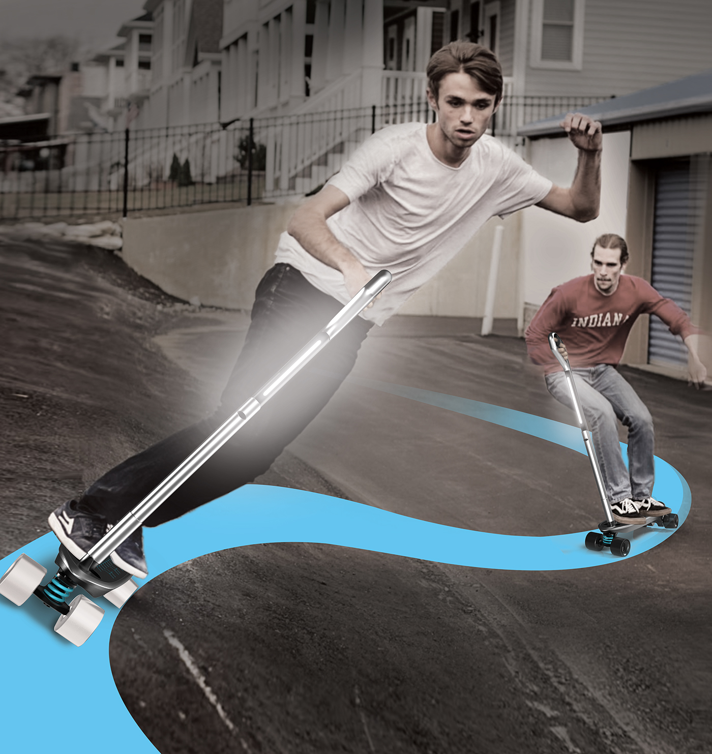 Arc Glider，Arc glider，Scooter，Control handle，Portable，