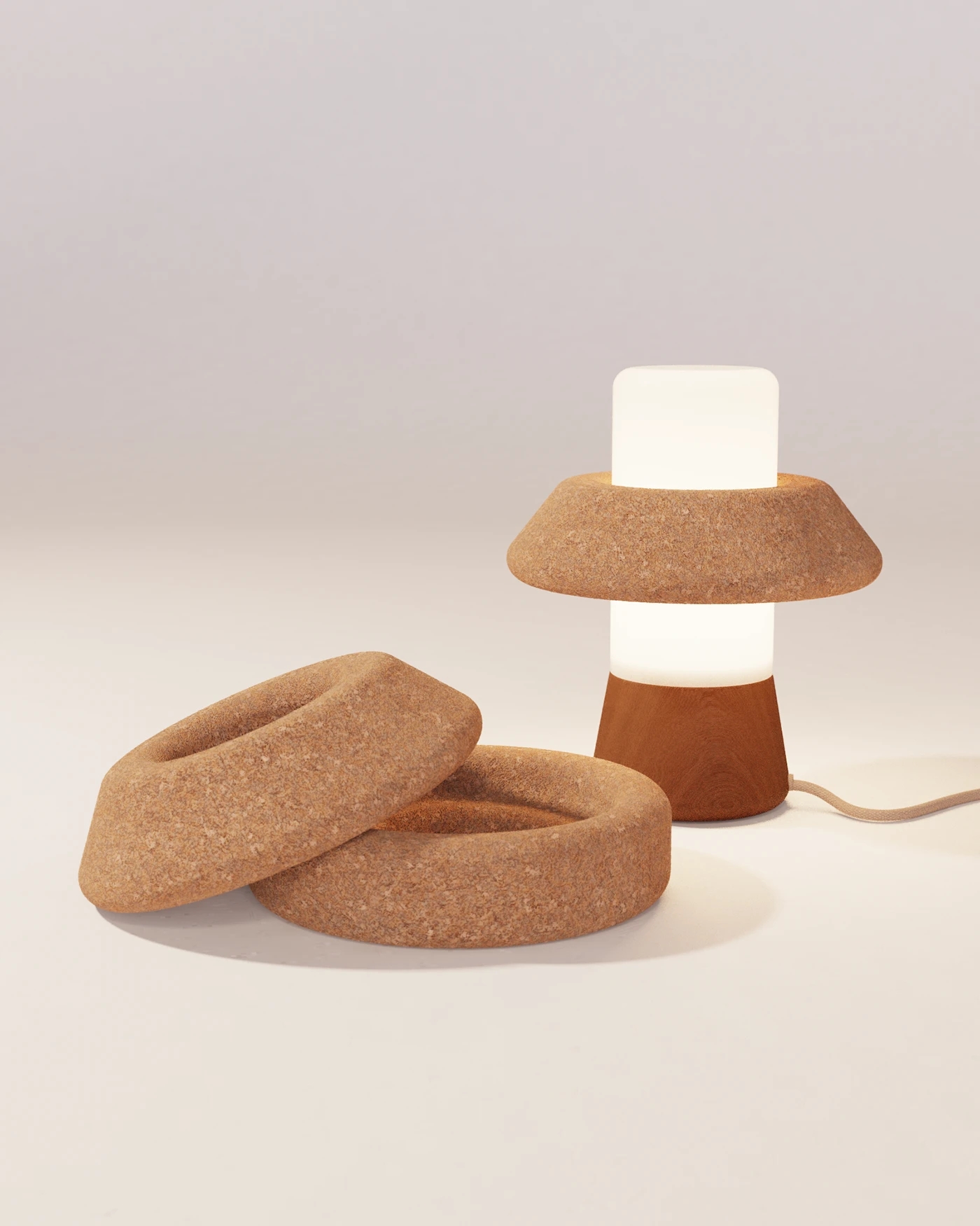 lighting，cork，Glass，Simple design，