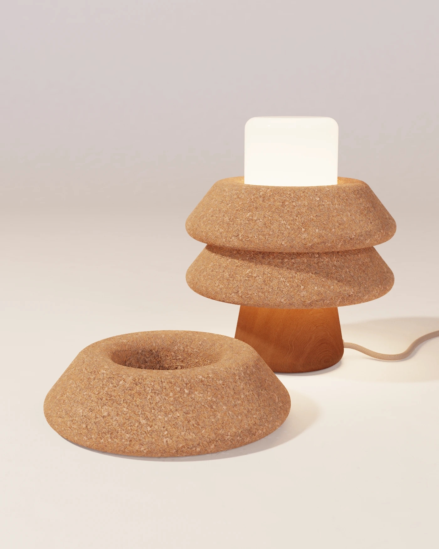 lighting，cork，Glass，Simple design，