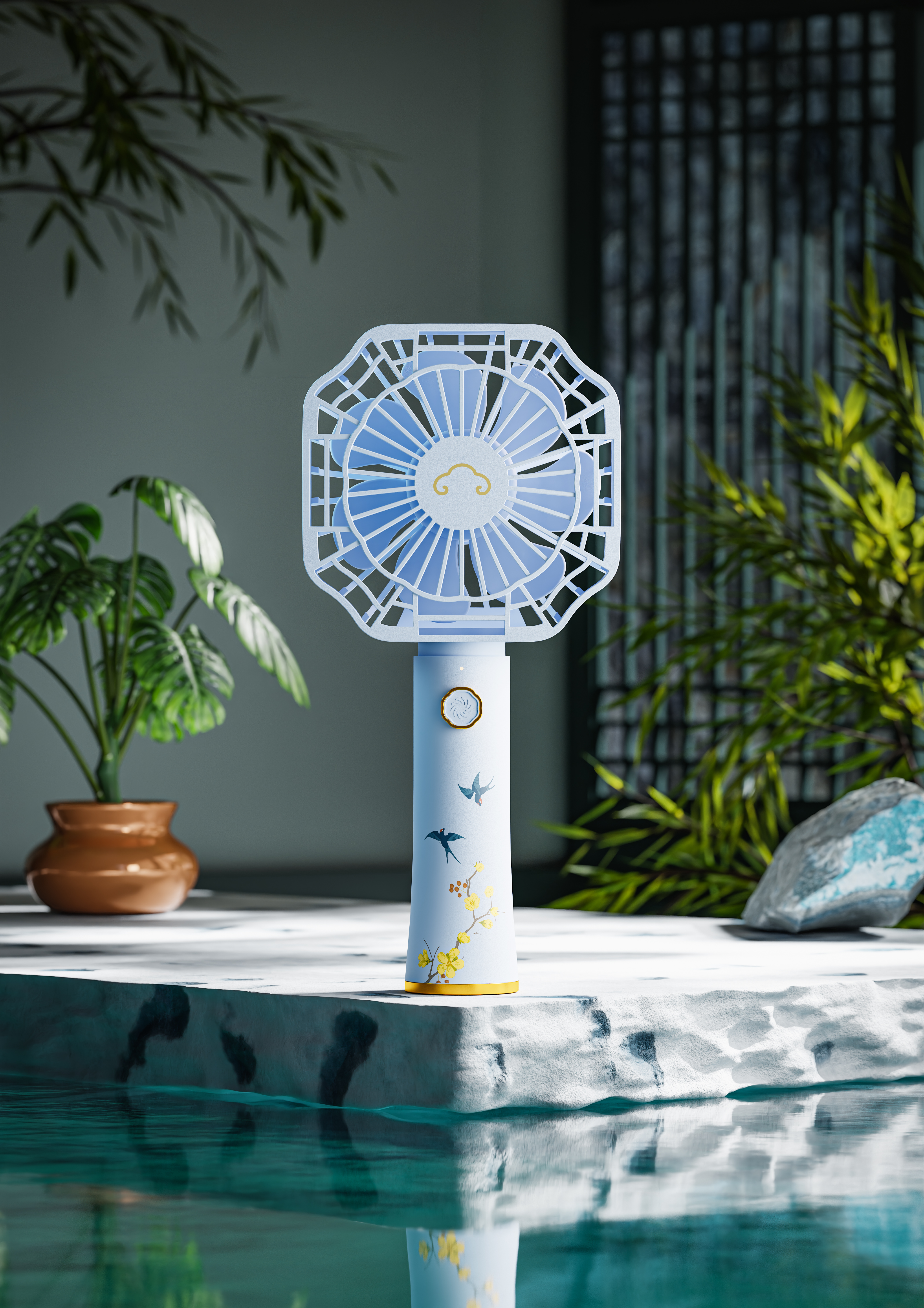 Handheld fan，Fan，hold，MINISO，SCREEN，National style，Imperial palace culture，
