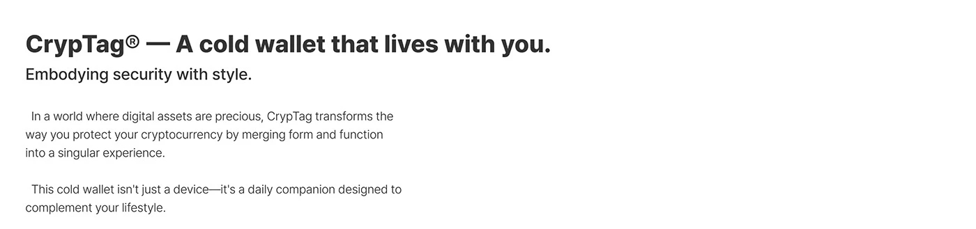 Cryptag，Cold Wallet，Digital，Electronic equipment，