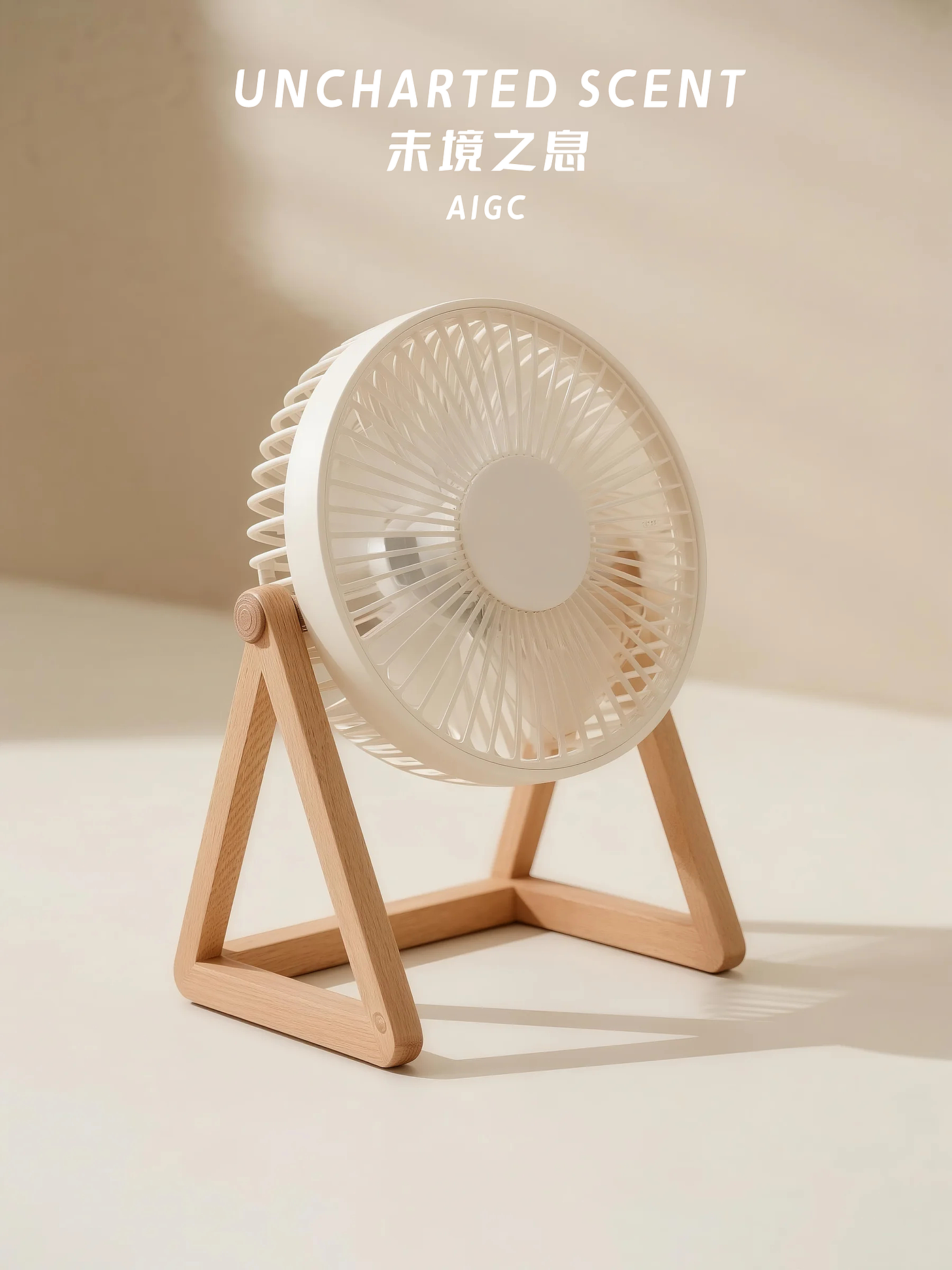 Desktop small fan, AIGC, small appliances.，