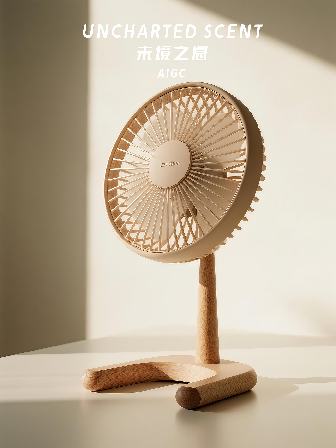 Desktop small fan, AIGC, small appliances.，