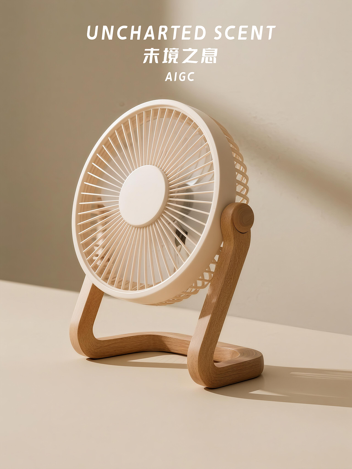 Desktop small fan, AIGC, small appliances.，