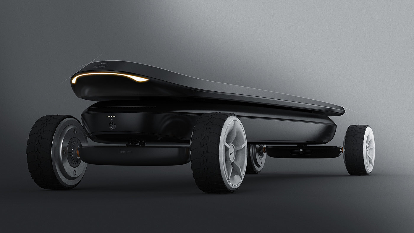 charge，Portable，conceptual design，Scooter，Cruiser Board，nike，Electric skateboard，
