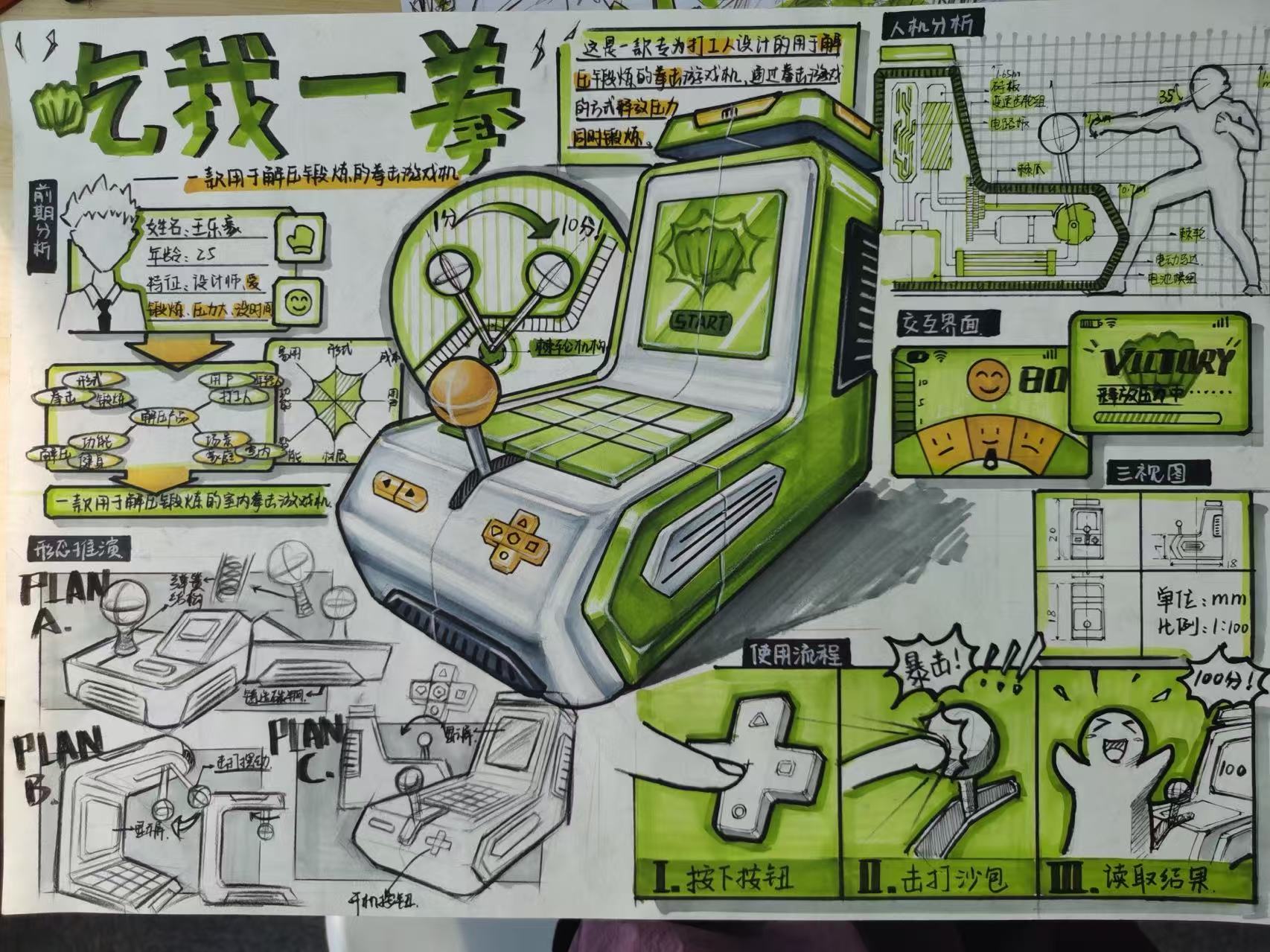 Postgraduate entrance examination for industrial design，Hand-painted Mike pen，Product Quick Questions，