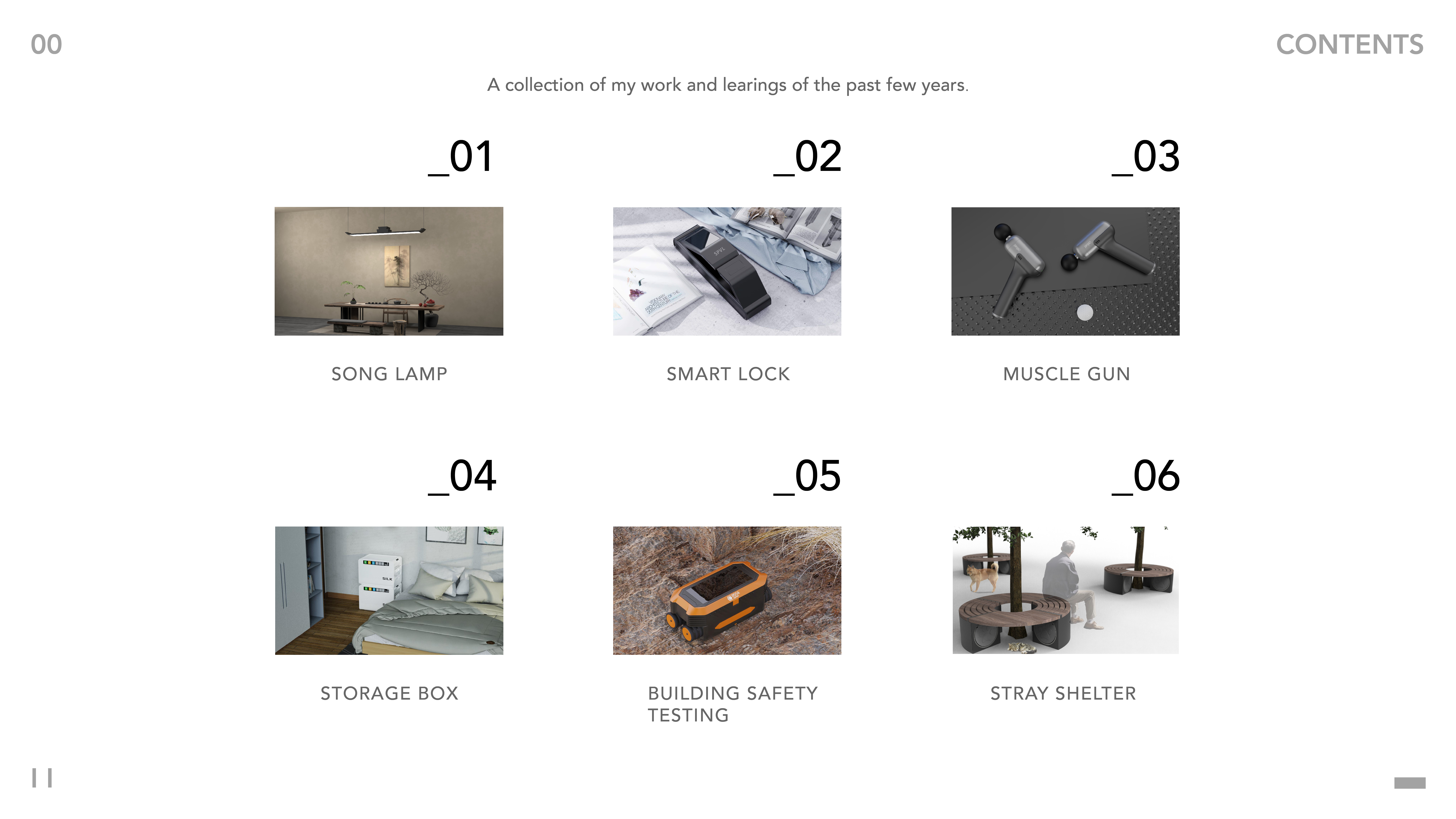 Lamp design，Intelligent lock design，Fascia gun design，Storage box design，building monitoring，Pet shelter，